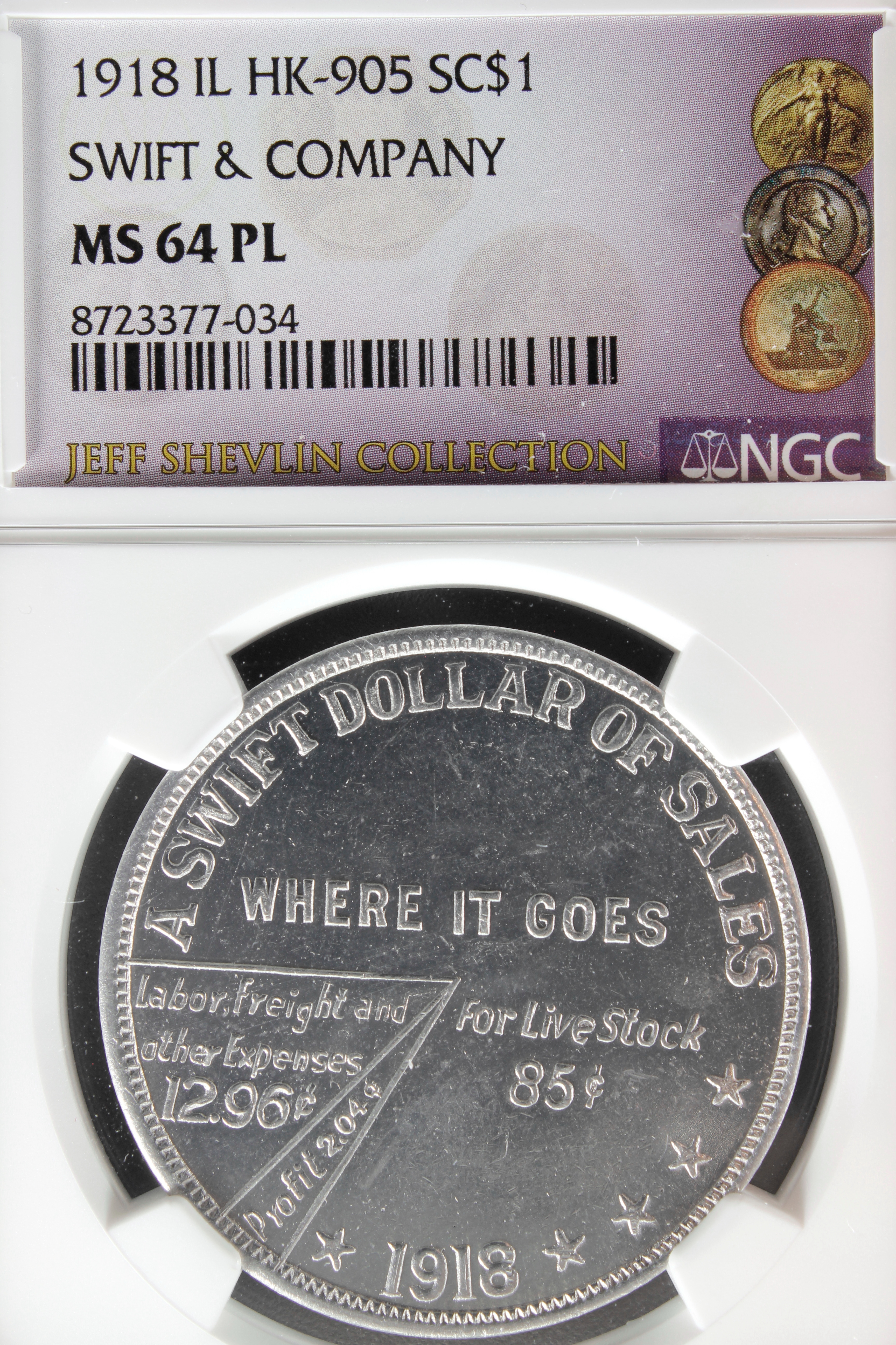 HK-905 1918 Swift & Company with S Logo SCD