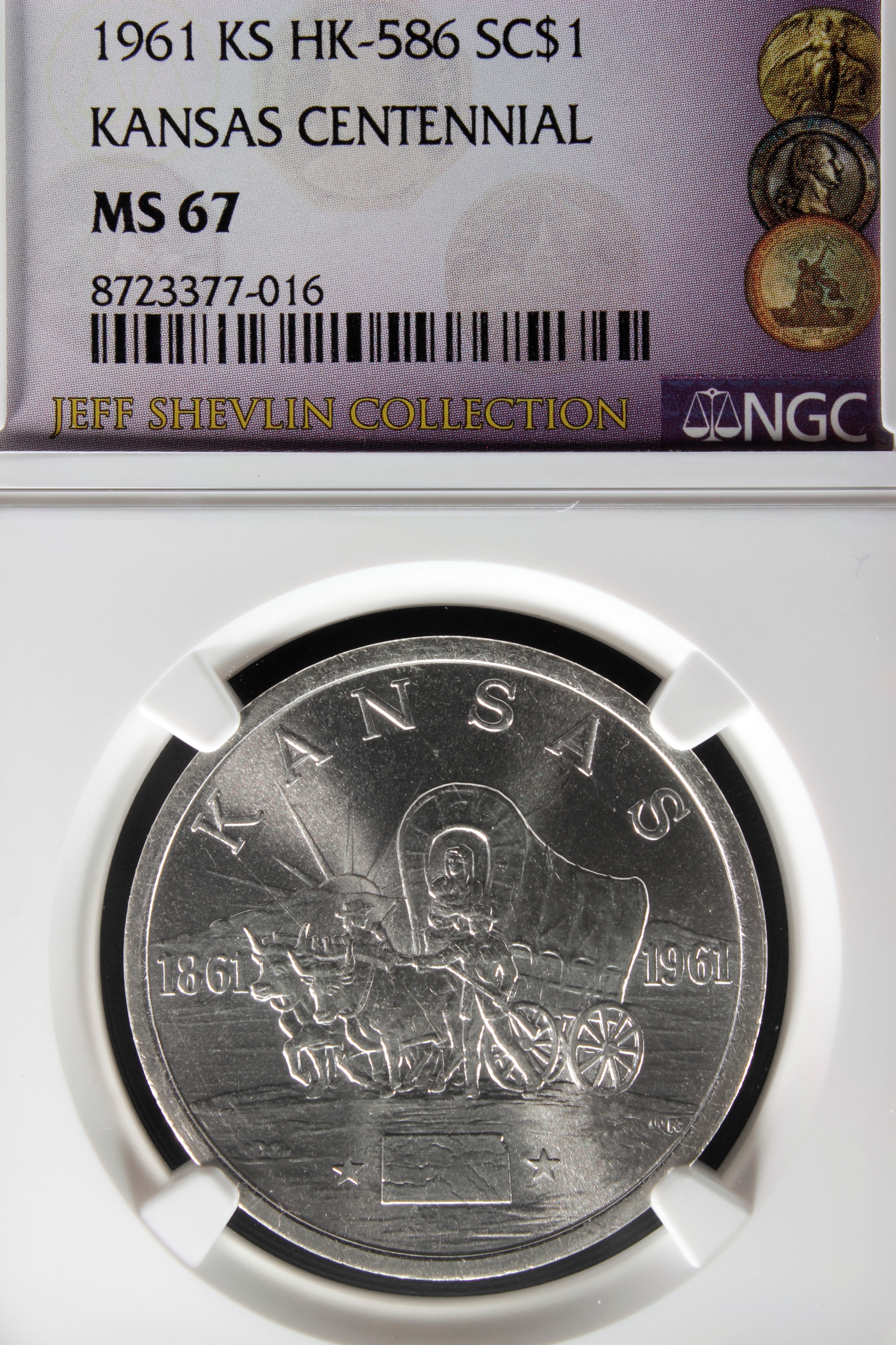 HK-586 1961 Kansas Centennial Silver SCD