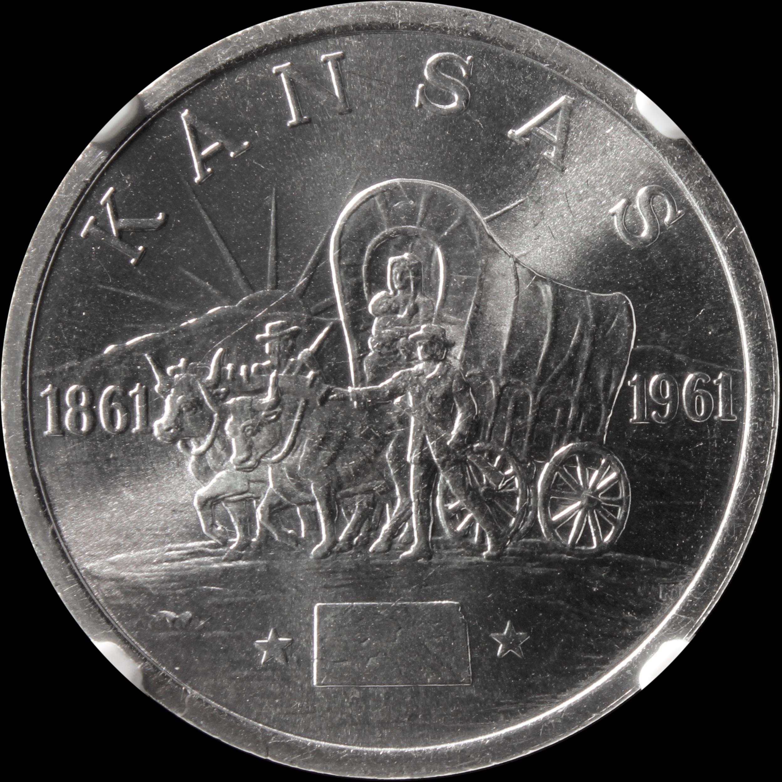 HK-586 1961 Kansas Centennial Silver SCD