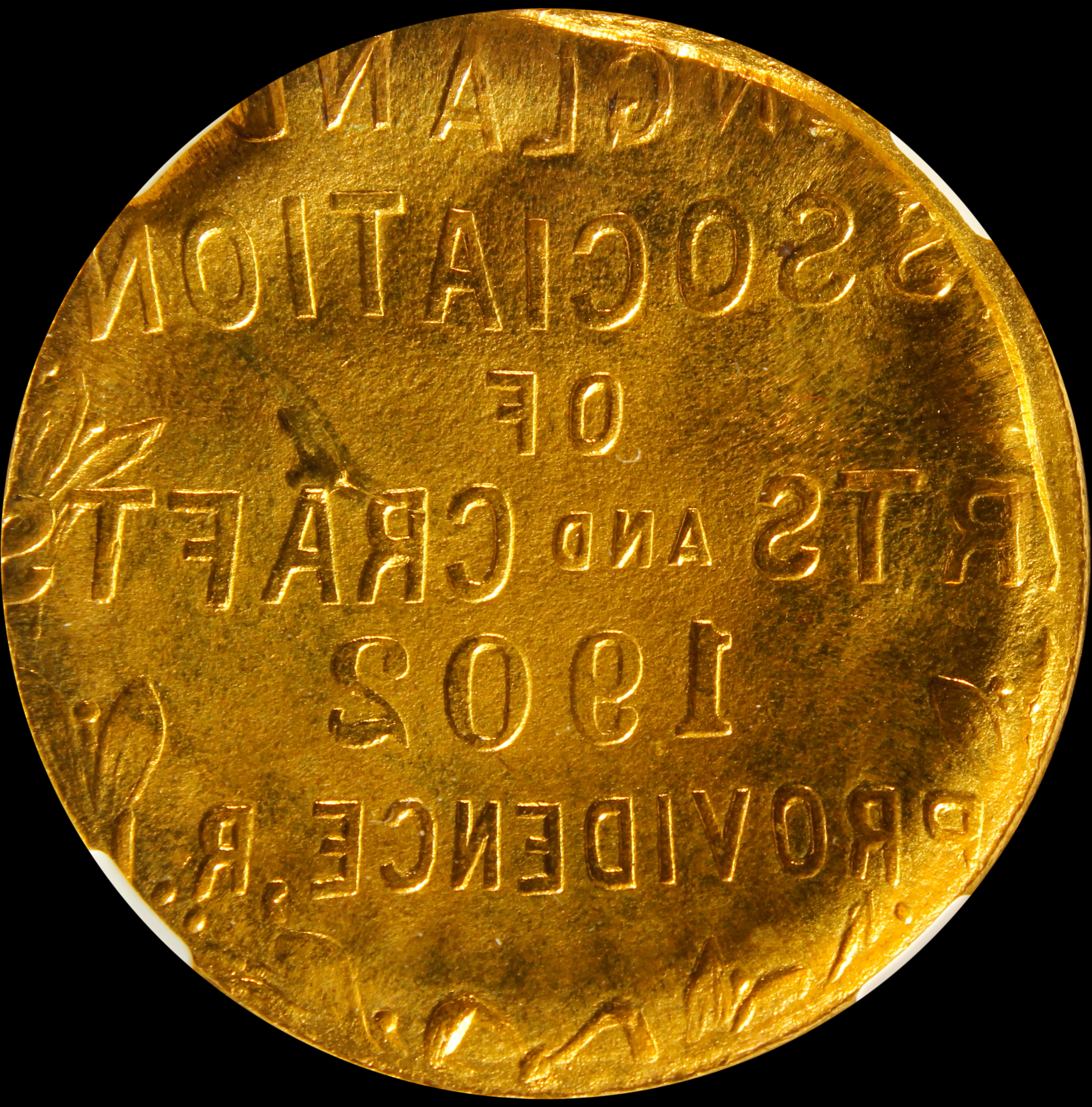 HK-650A 1902 New England Arts and Crafts Large Letters reverse SCD – Brockage ERROR