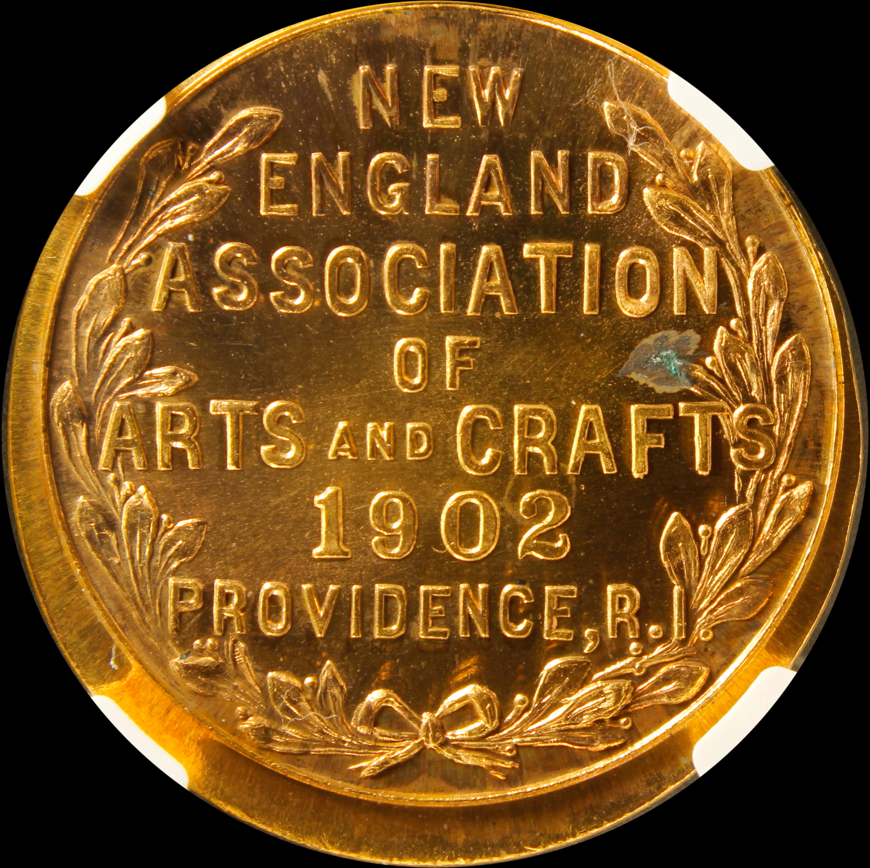 HK-650A 1902 New England Arts and Crafts Large Letters reverse SCD – Brockage ERROR