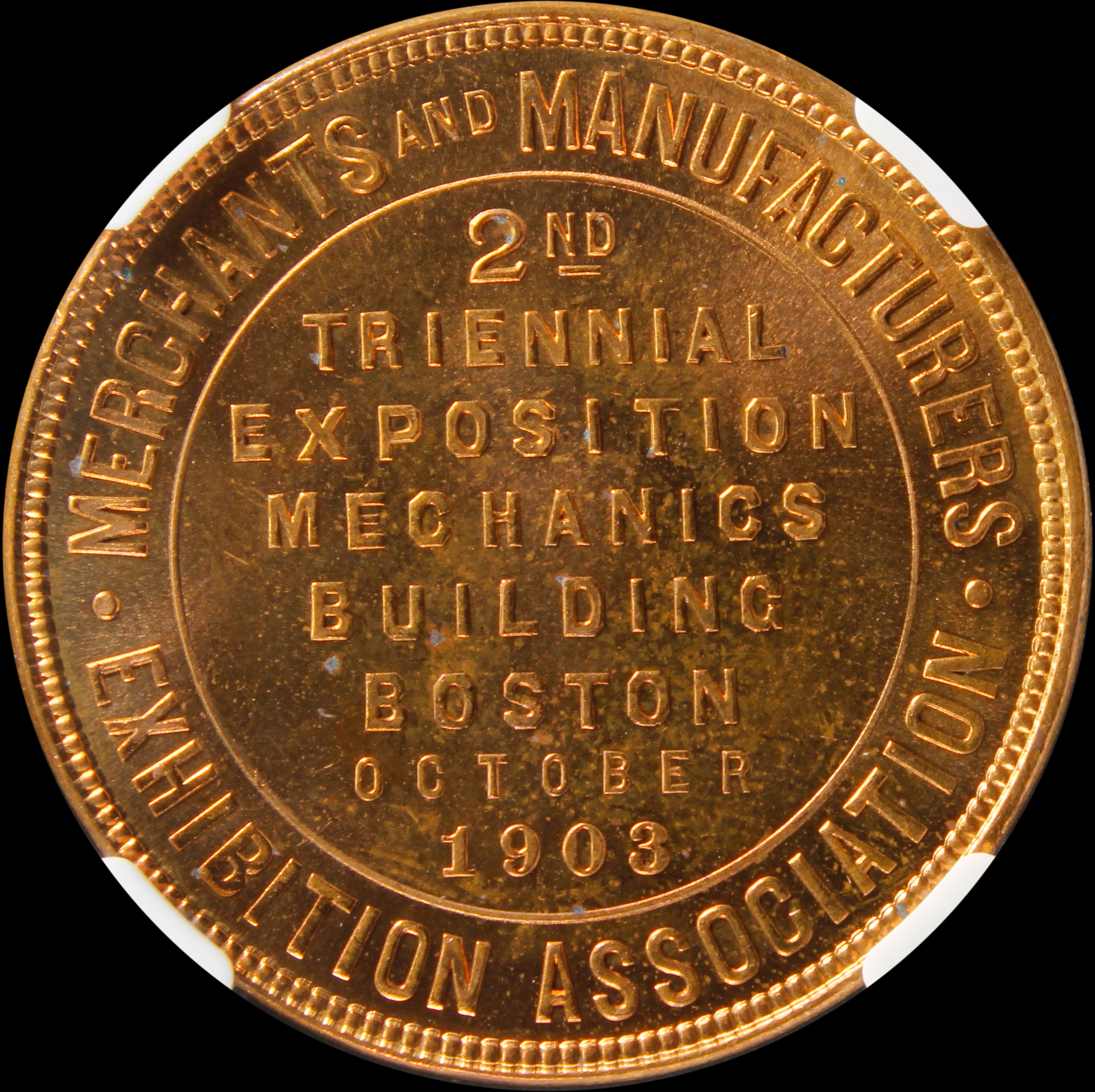 HK-651 1903 Boston Merchants & Manufactures Exhibition Bronze Reddish color SCD