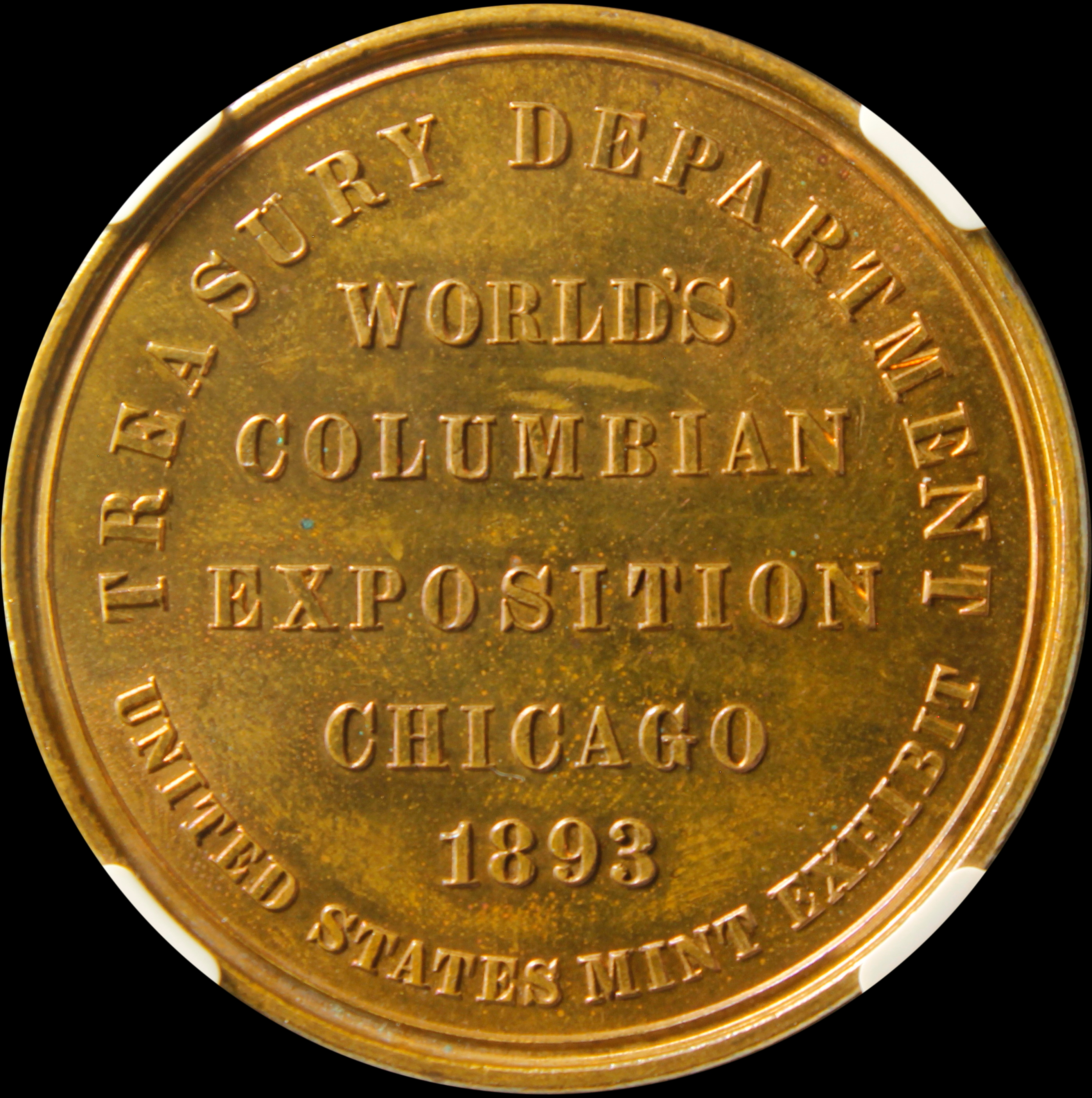 HK-155D 1893 Columbian Exposition Small Letters EXCEPTIONALLY SCARCE BRONZE Official SCD