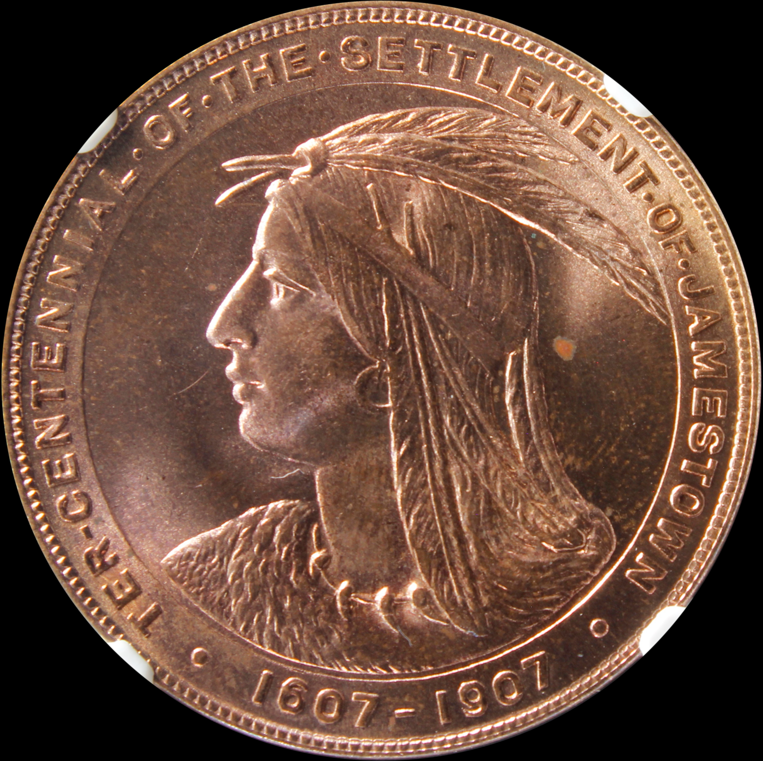 HK-346 1907 Jamestown Tercentennial Exposition Official SCD – Bronze