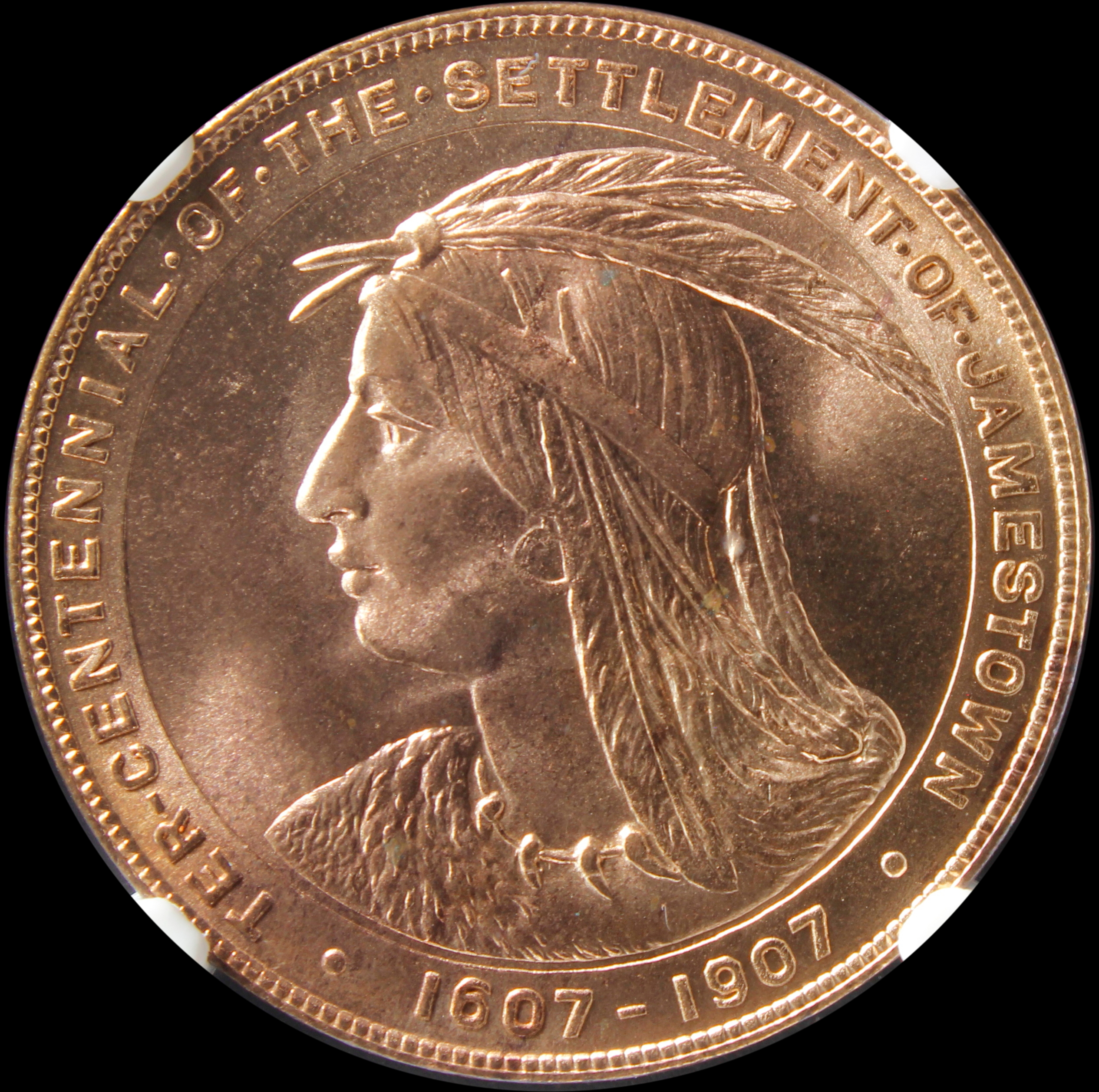HK-346 1907 Jamestown Tercentennial Exposition Official SCD – Bronze