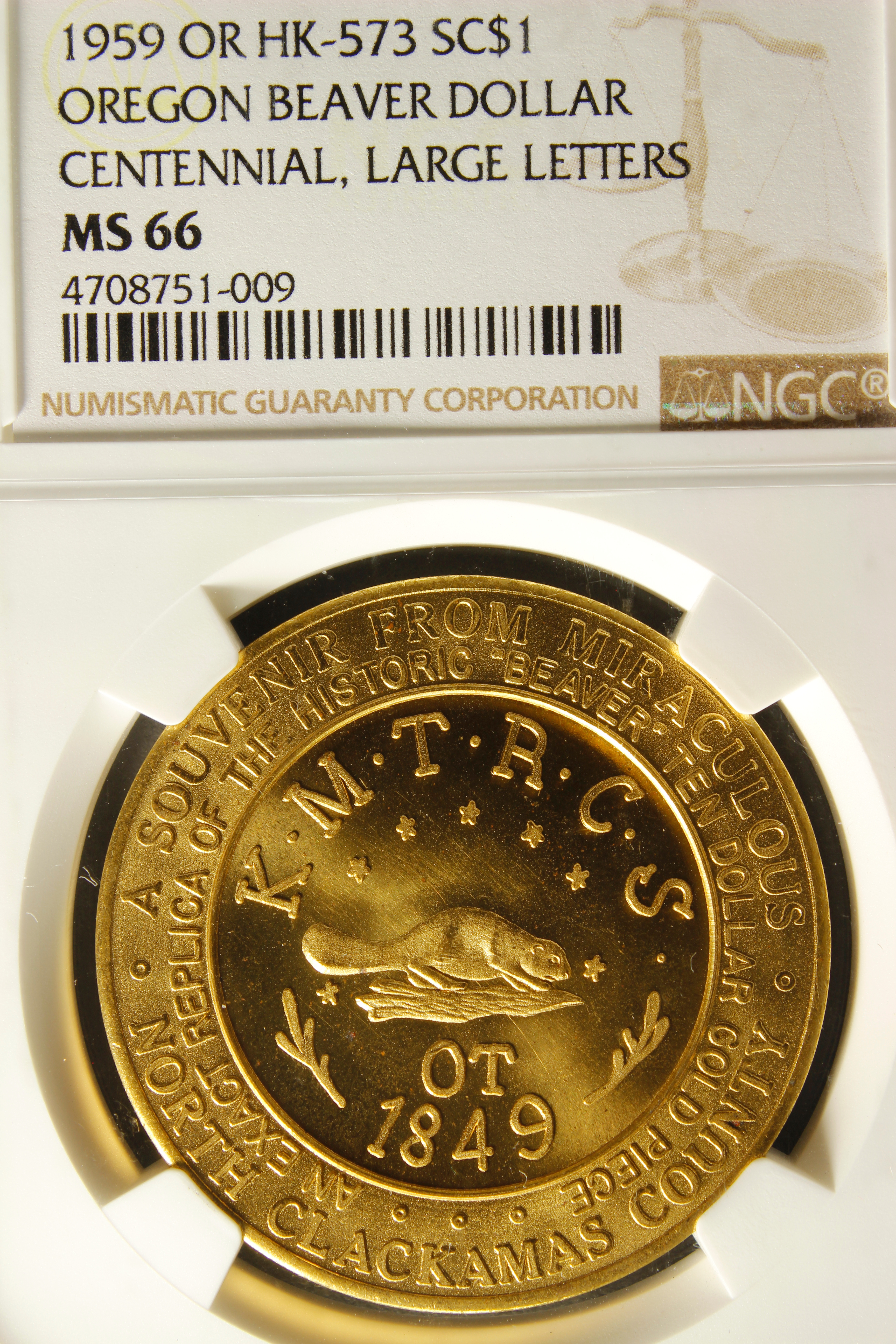 HK-573 1959 Oregon Statehood Centennial – Oregon Beaver SCD