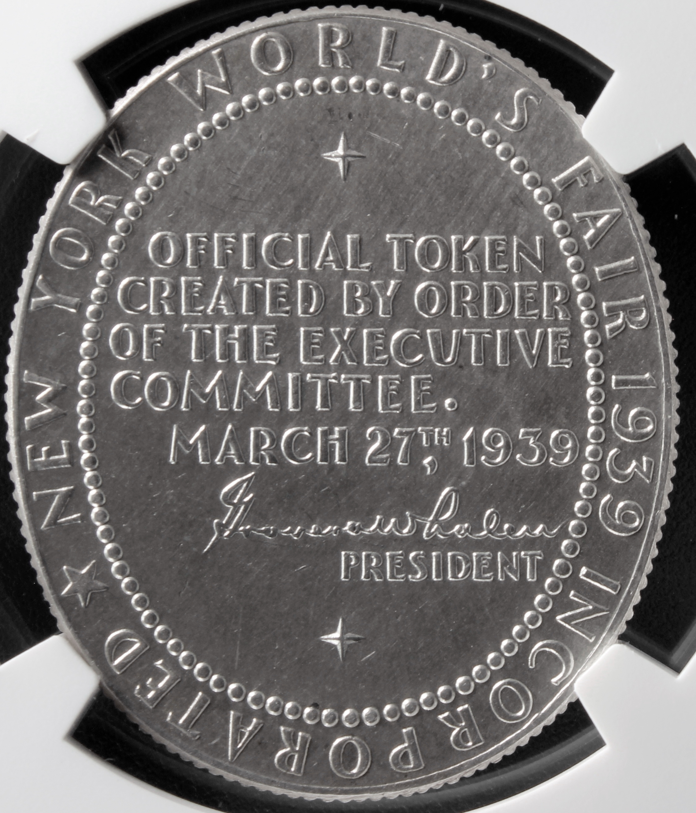 HK-491 1939-40 New York World’s Fair Exposition Elliptical Official SCD