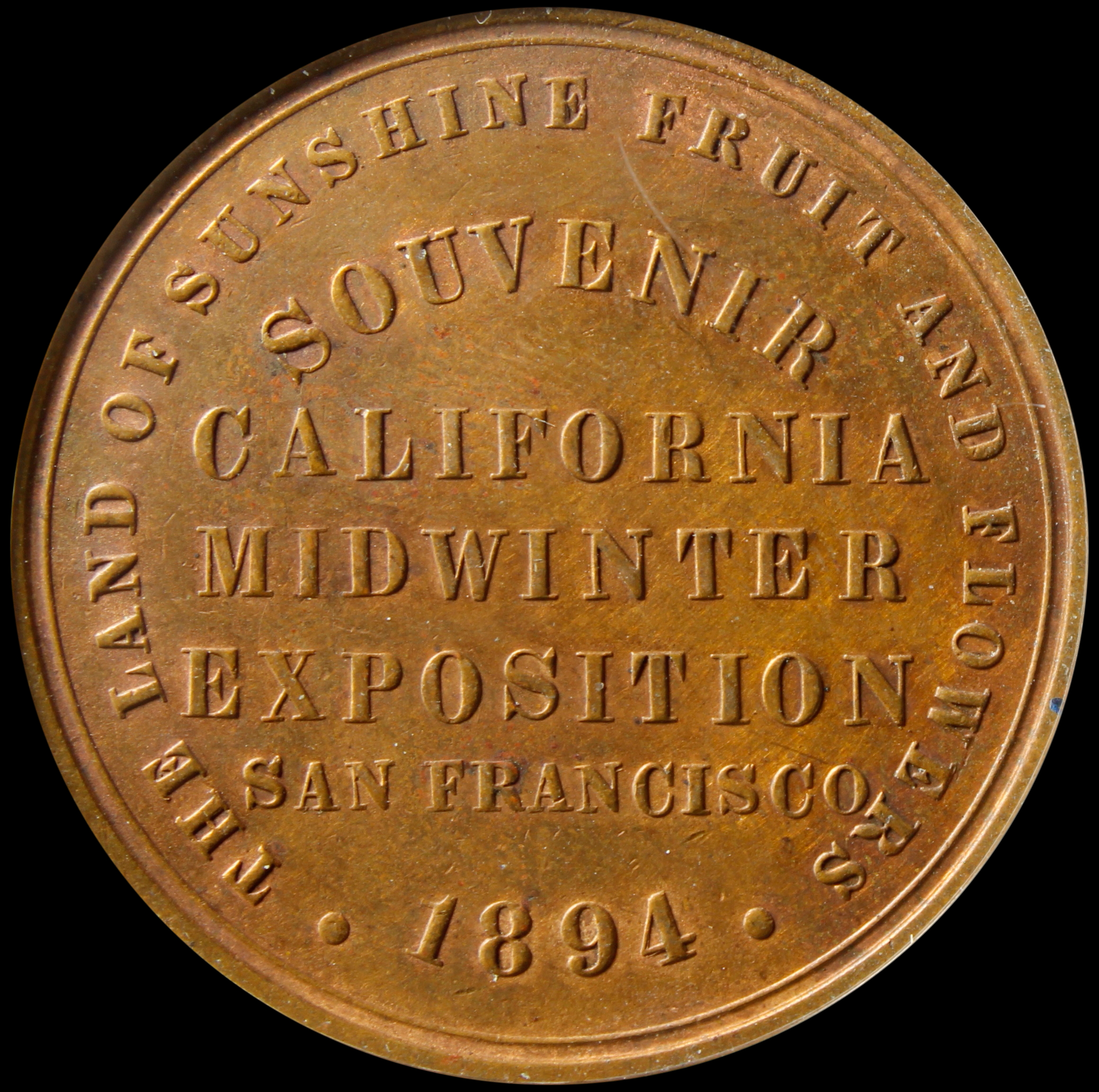 HK-245 1894 California Midwinter Exposition Official SCD