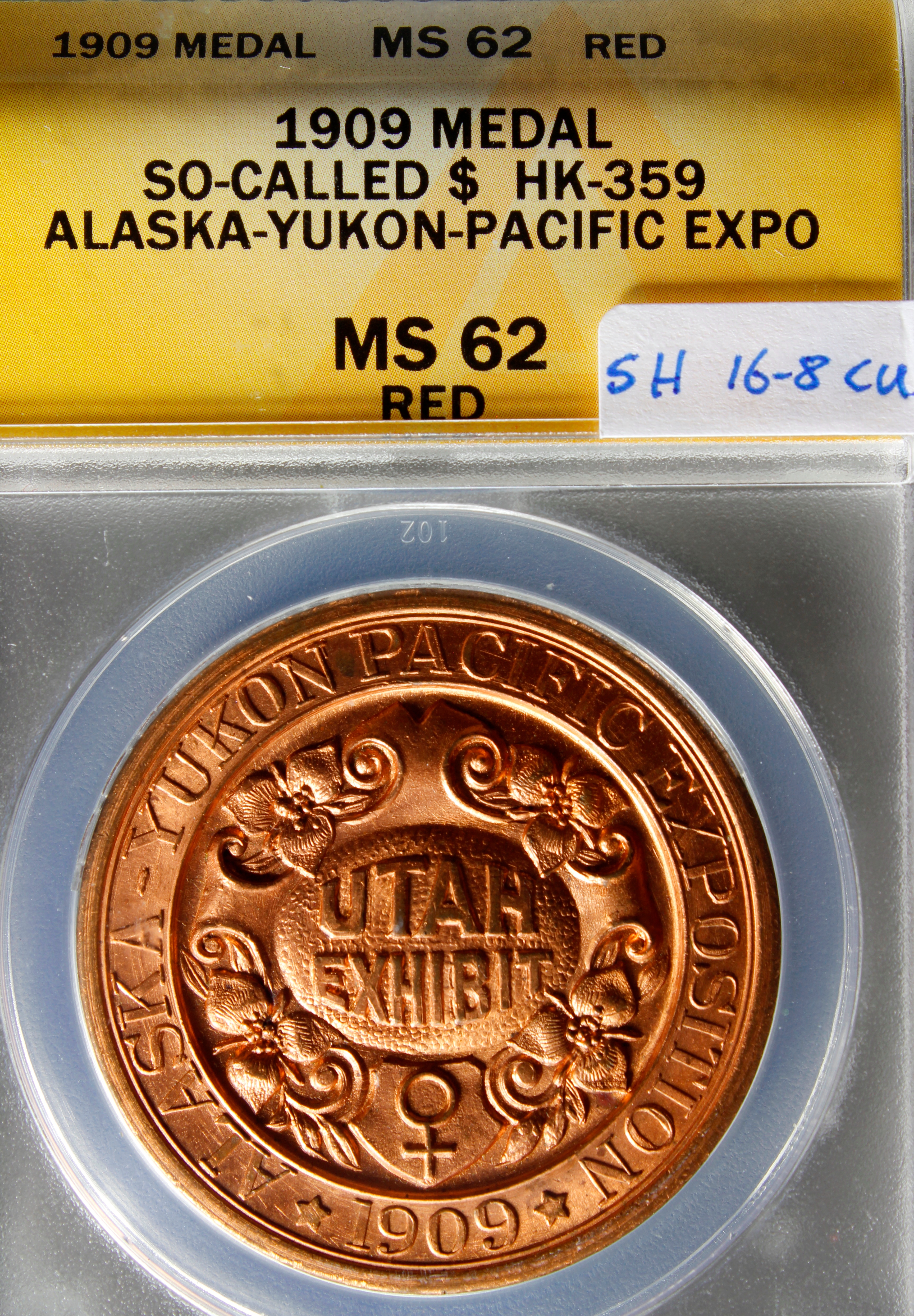 HK-359 1909 Alaska-Yukon-Pacific Exposition Copper Utah Exhibit SCD