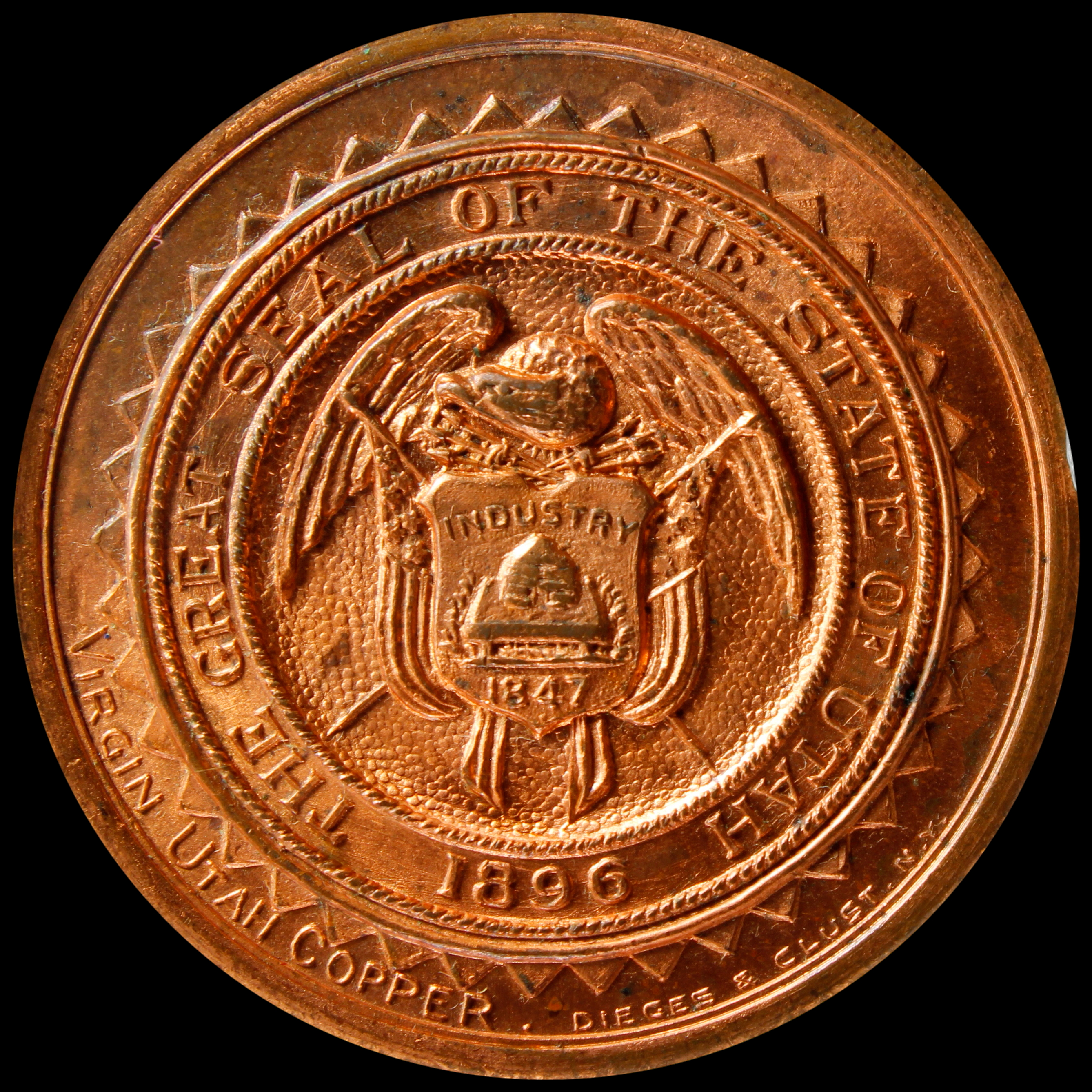 HK-359 1909 Alaska-Yukon-Pacific Exposition Copper Utah Exhibit SCD