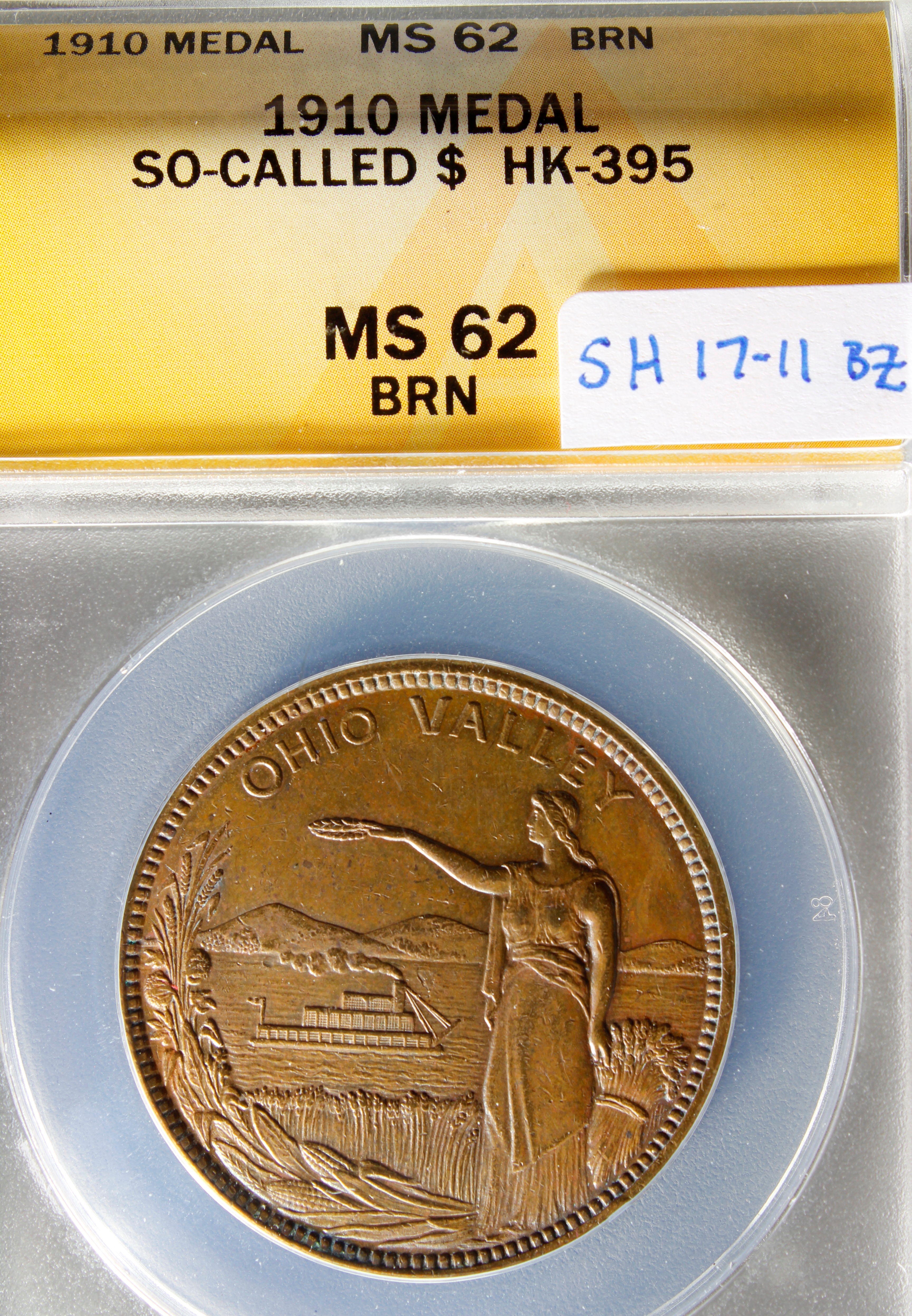 HK-395 1910 Ohio Valley Exposition Official SCD – Bronze
