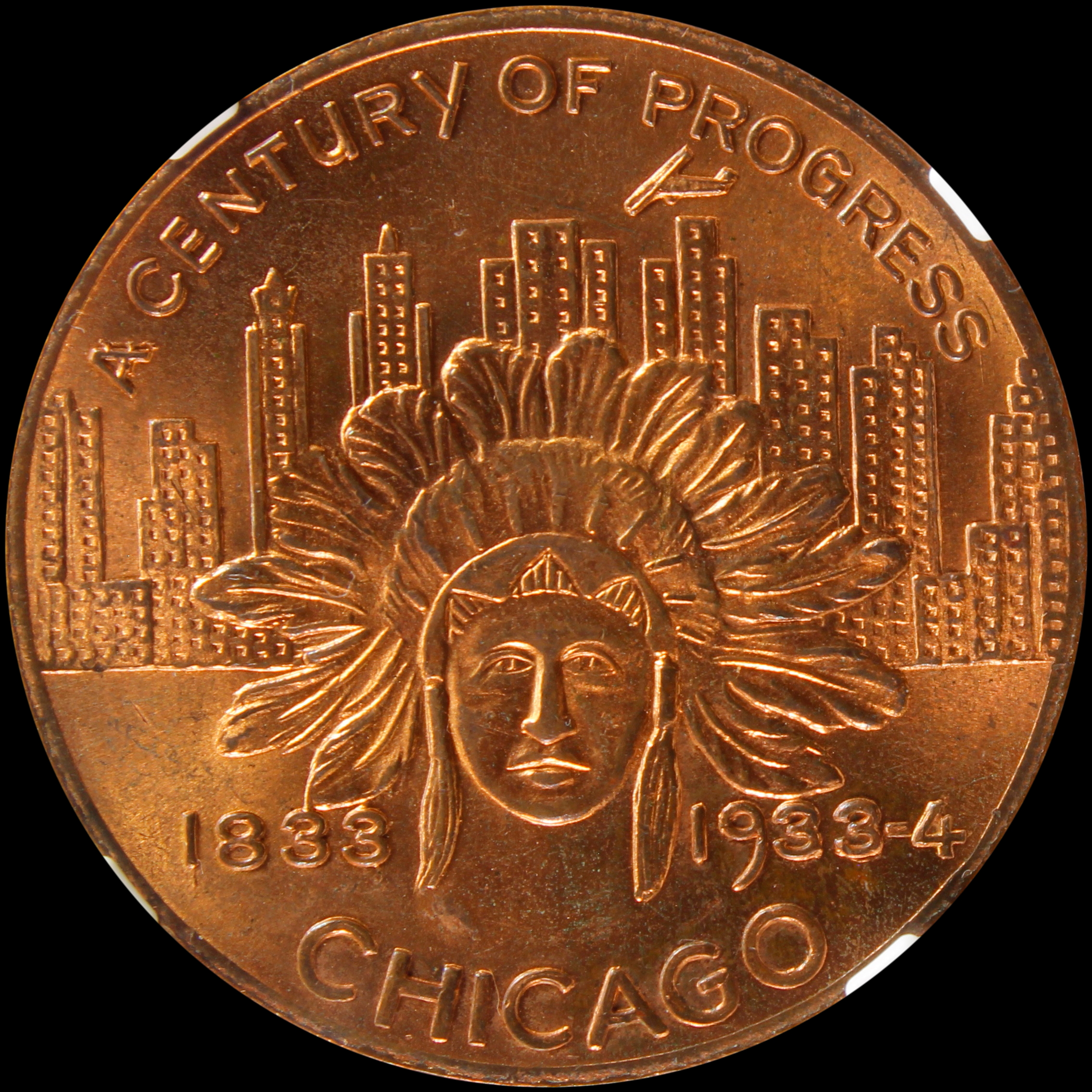 HK-470 1933-34 Century of Progress Indian Head SCD
