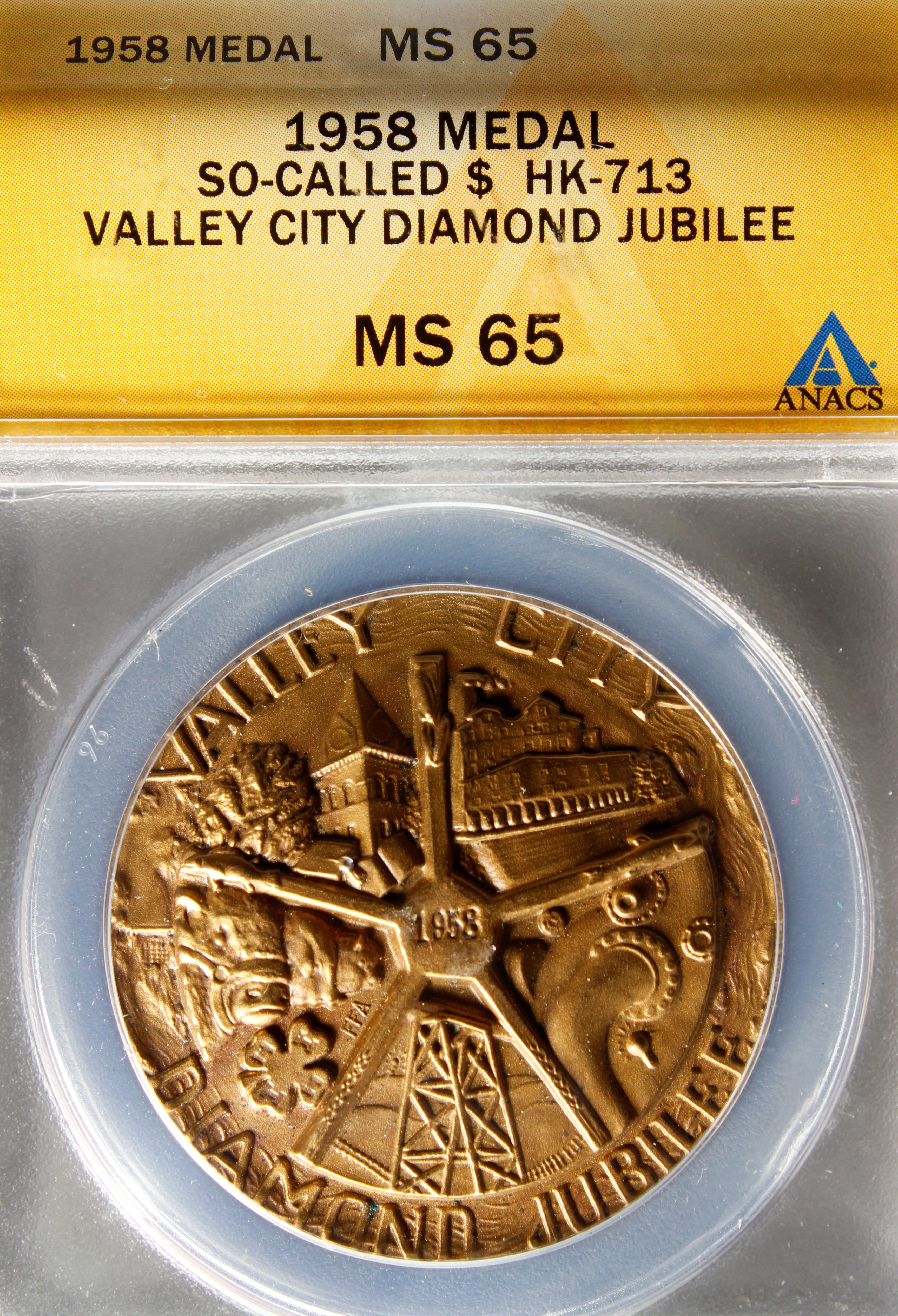 HK-713 1958 Valley City North Dakota Diamond Jubilee SCD