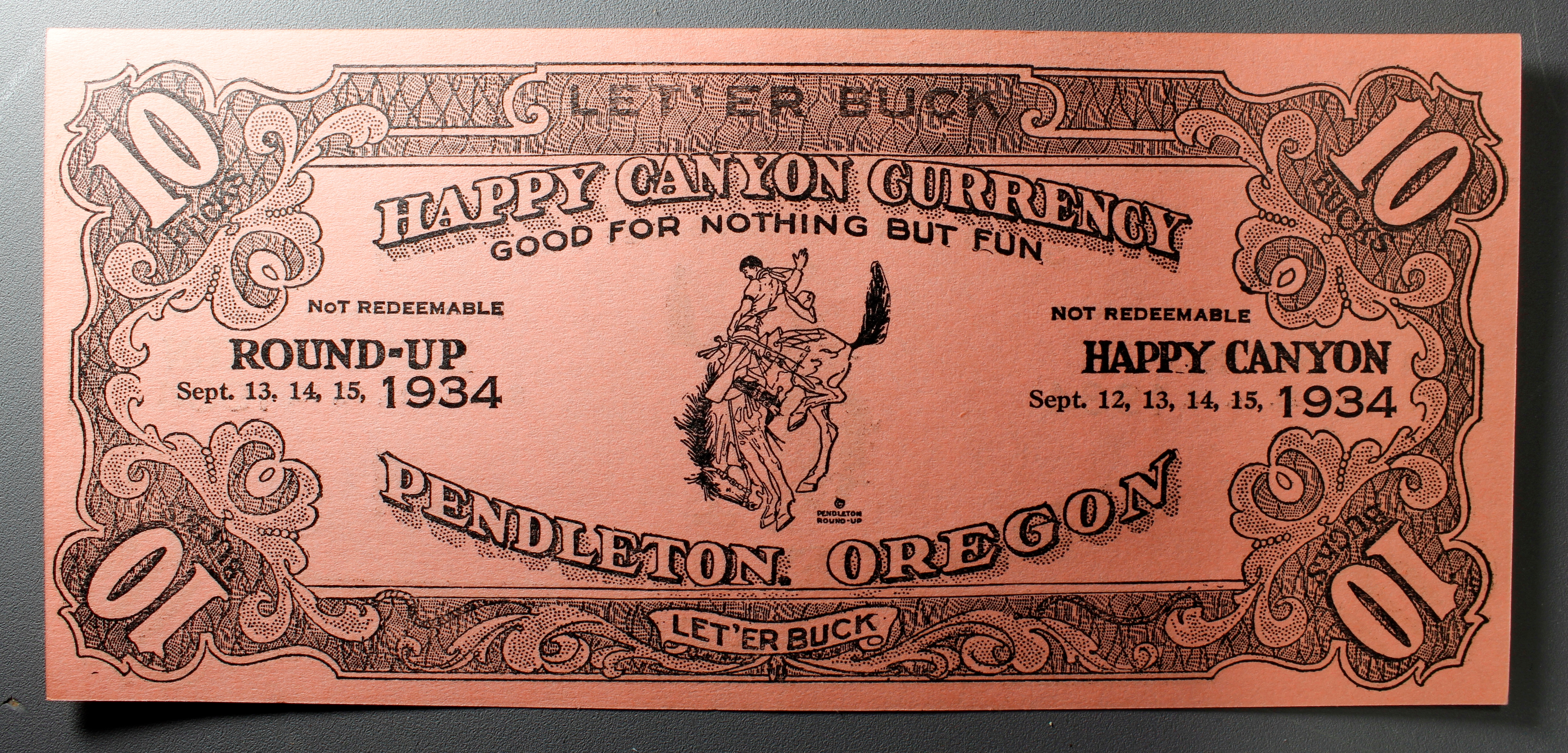 HK-567 1934 Happy Canyon Currency