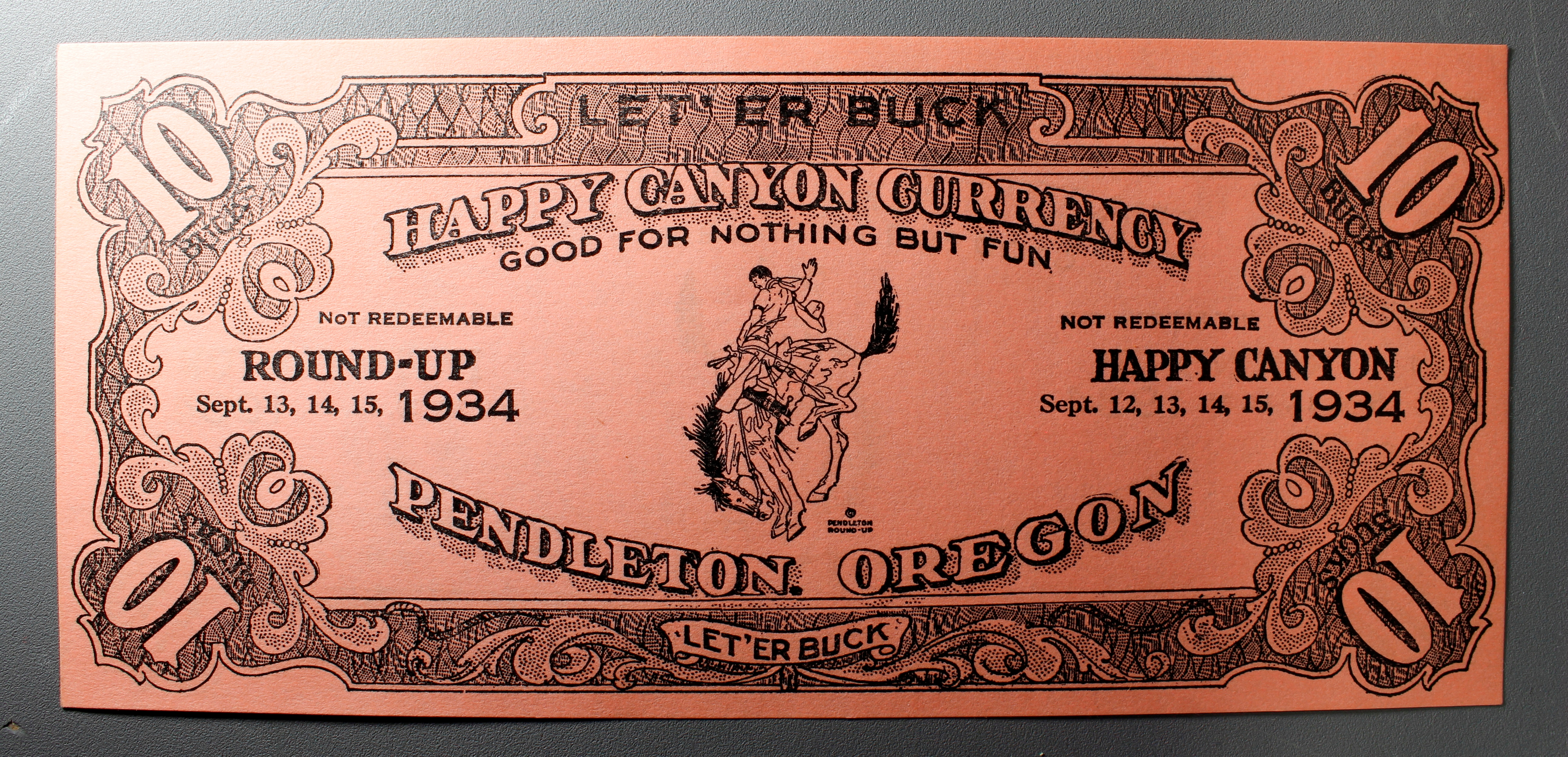 HK-567 1934 Happy Canyon Currency