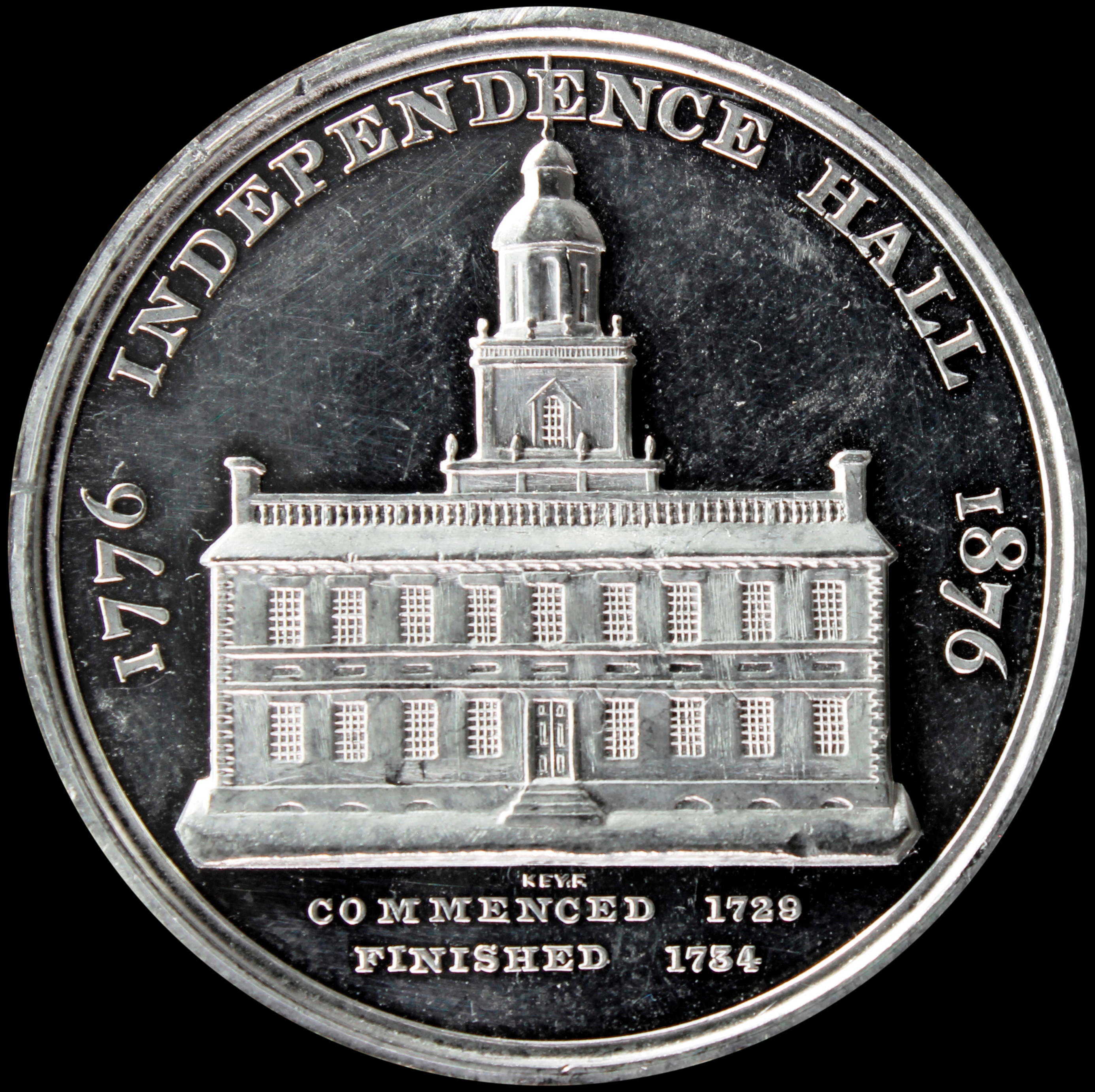 HK-26 1876 Centennial Liberty Bell Pointed 6 / Independence Hall SCD