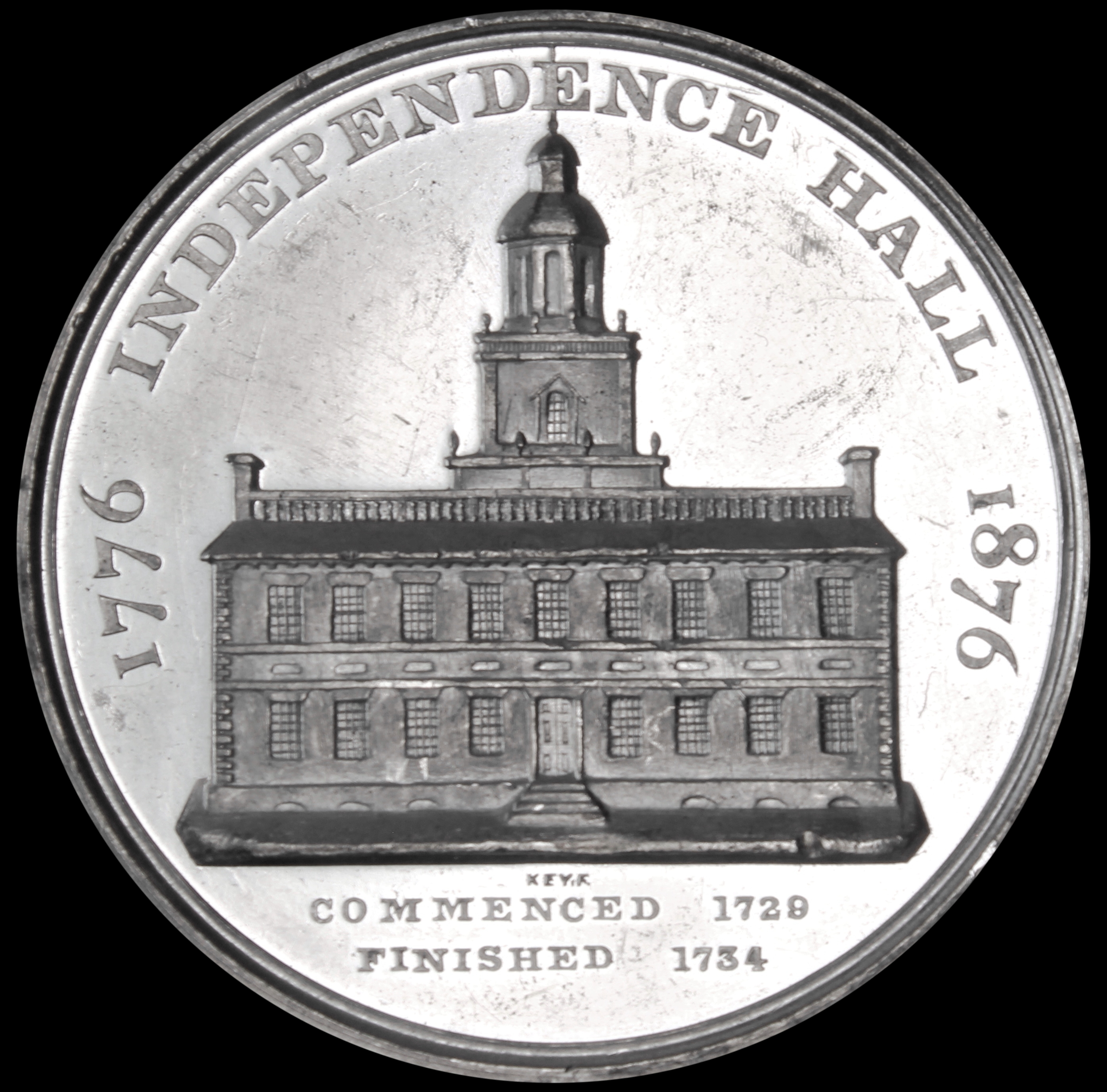 HK-26 1876 Centennial Liberty Bell Pointed 6 / Independence Hall SCD