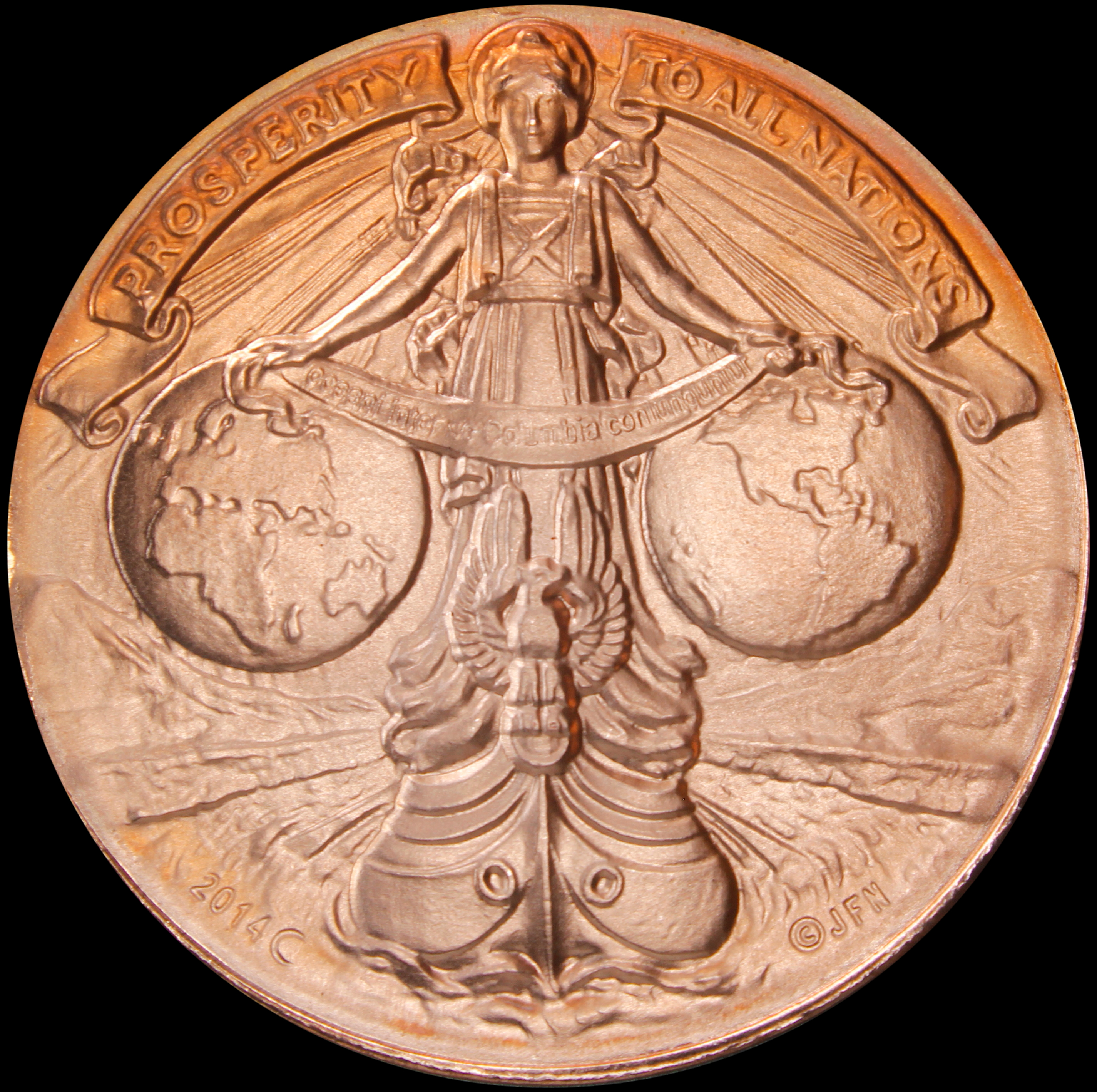 2014 1st So-Called Dollar Fellowship Gathering “Copper” Medal struck by Daniel Carr