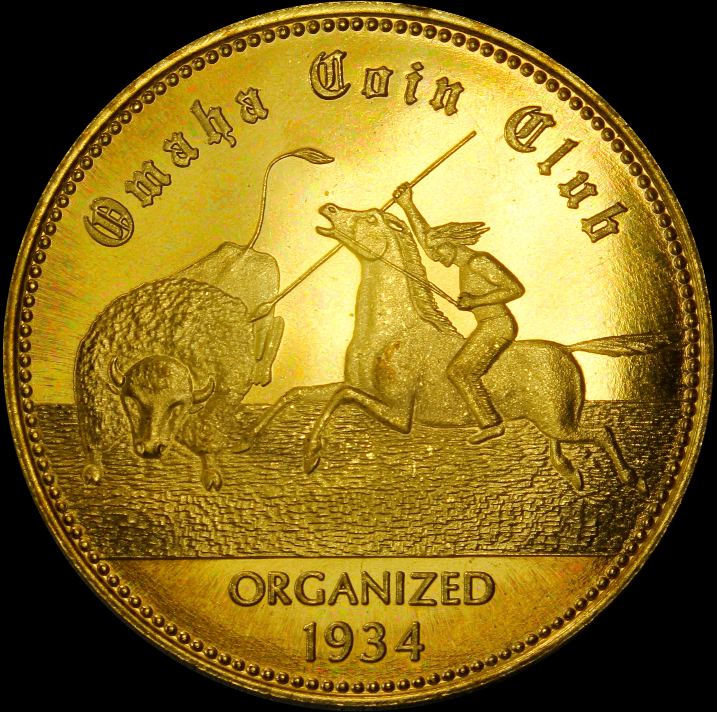 HK-283 1967 Omaha Coin Club Medal with 1898 Trans-Mississippi Official Medal reverse design