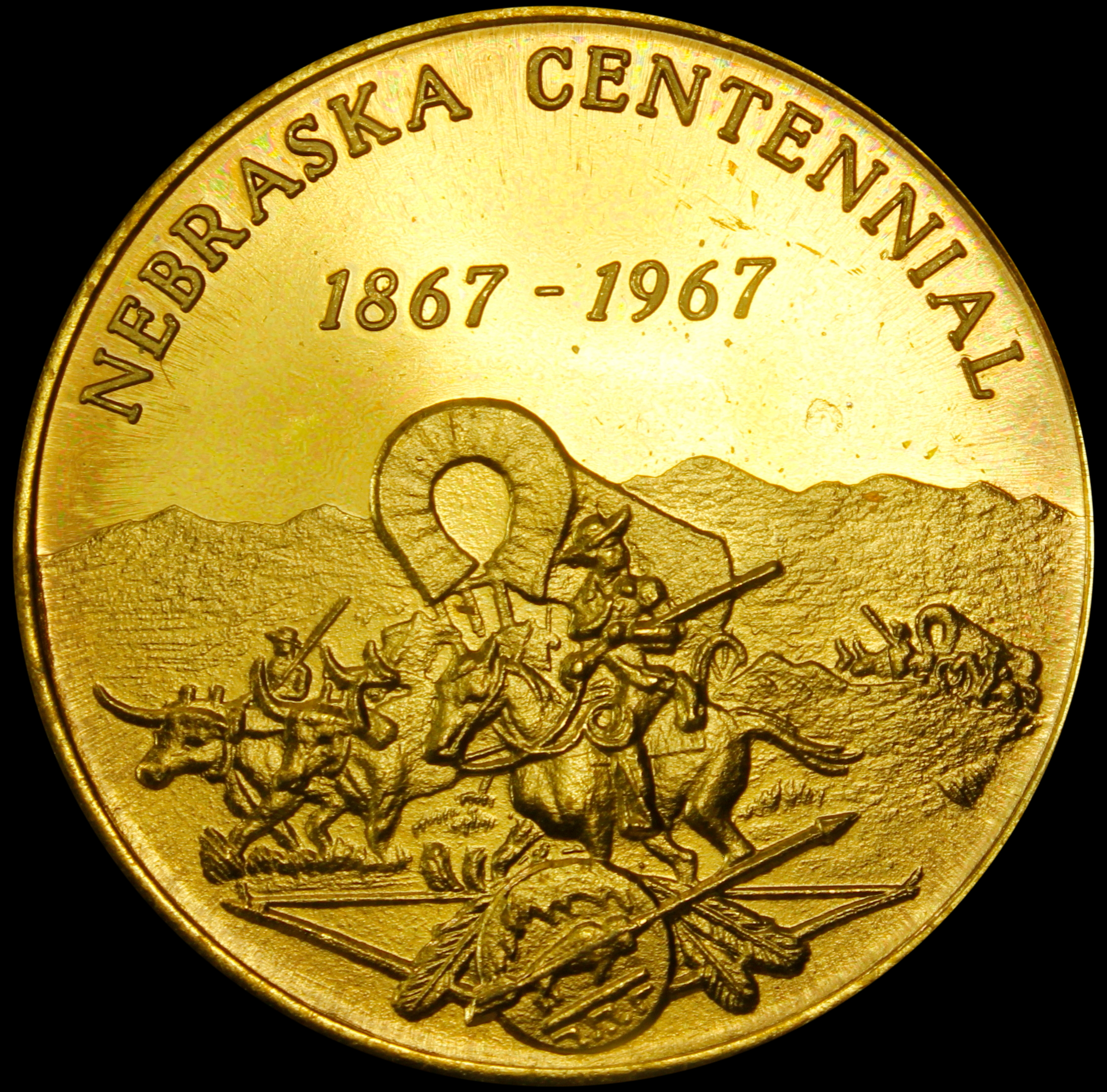 HK-283 1967 Omaha Coin Club Medal with 1898 Trans-Mississippi Official Medal reverse design