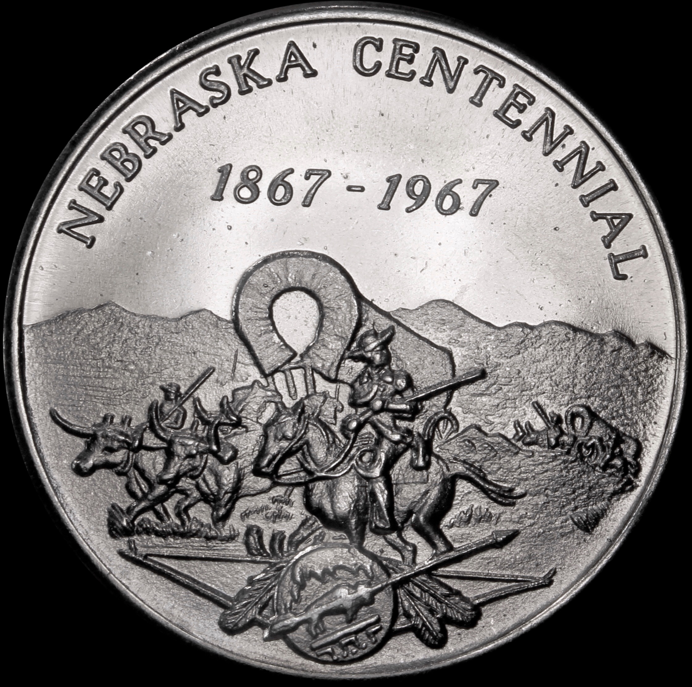 HK-283 1967 Omaha Coin Club Medal with 1898 Trans-Mississippi Official Medal reverse design