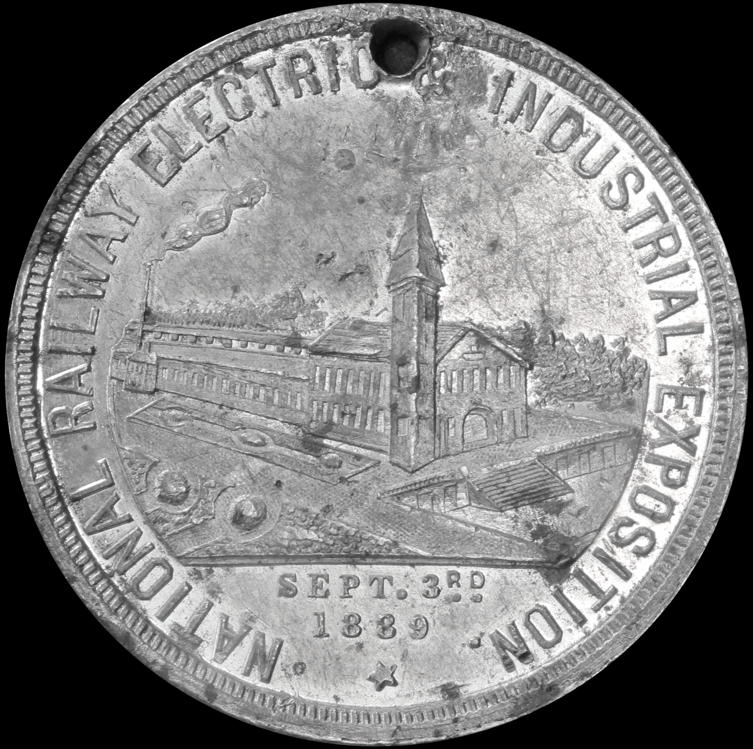 1889 National Railway Electric & Industrial Exposition Official SCD