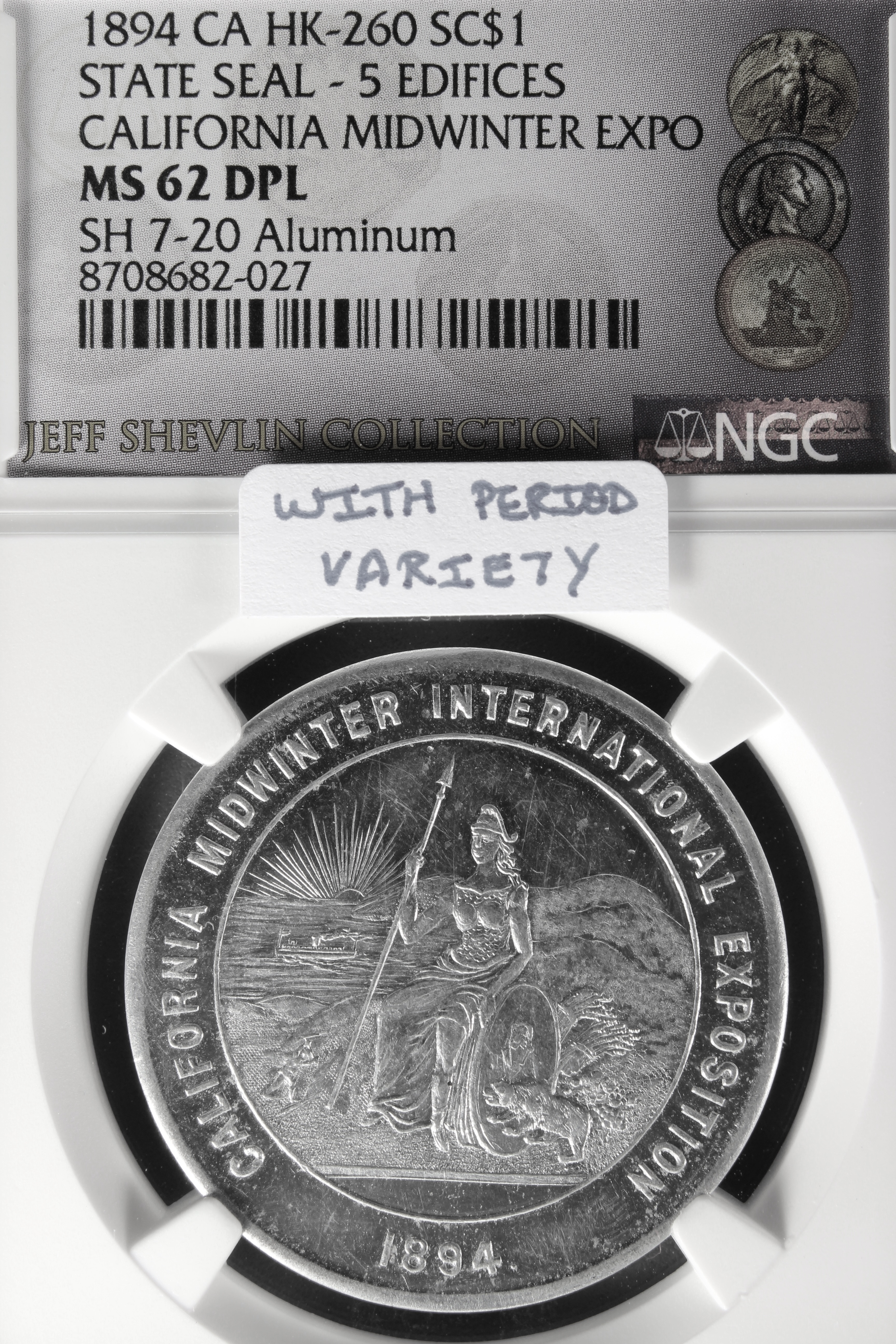 HK-260 1894 Midwinter State Seal / Plain Five Edifices SCD