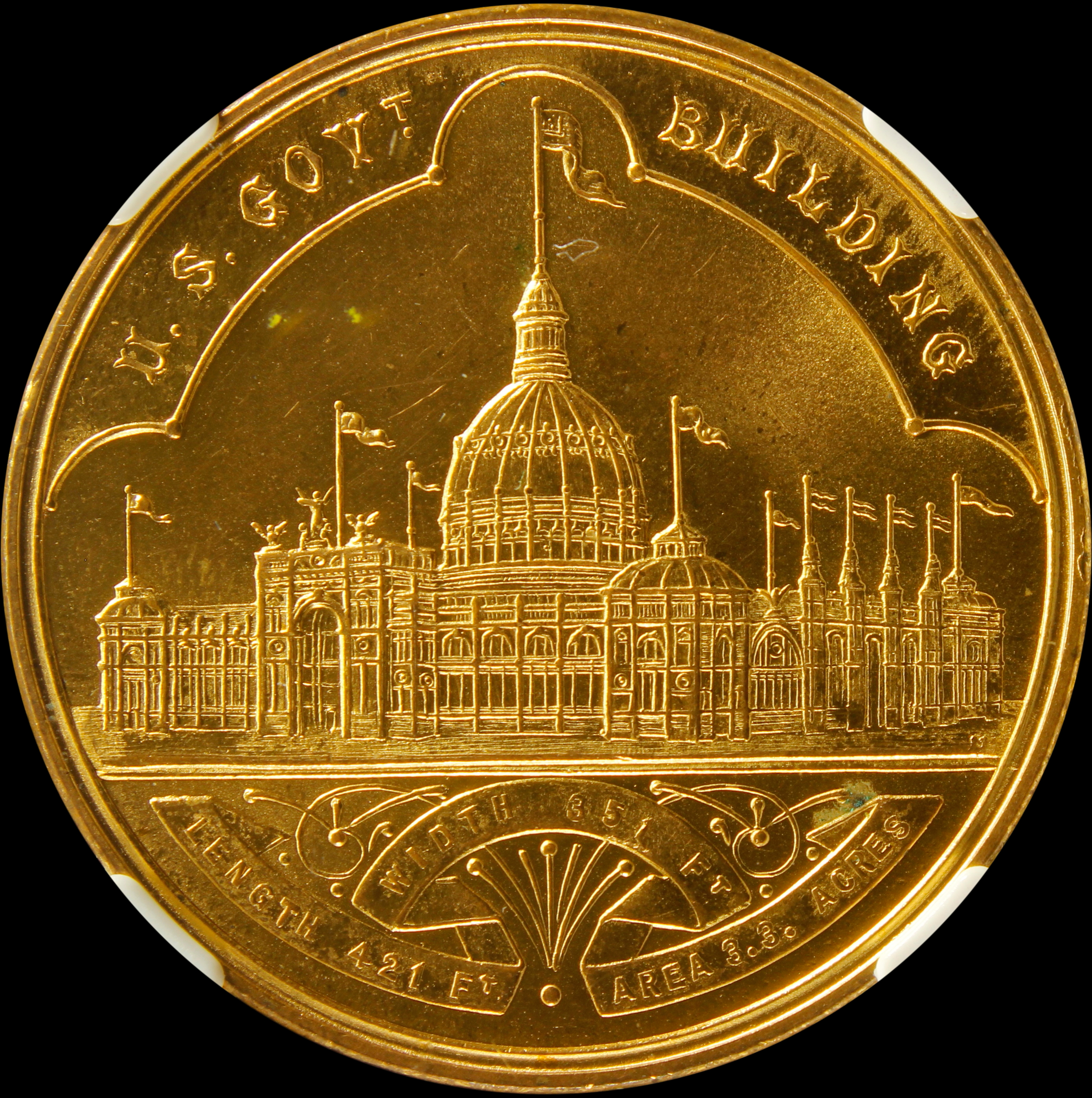 HK-155 1893 Columbian Exposition Two Pearl Variety Small Letters Official SCD