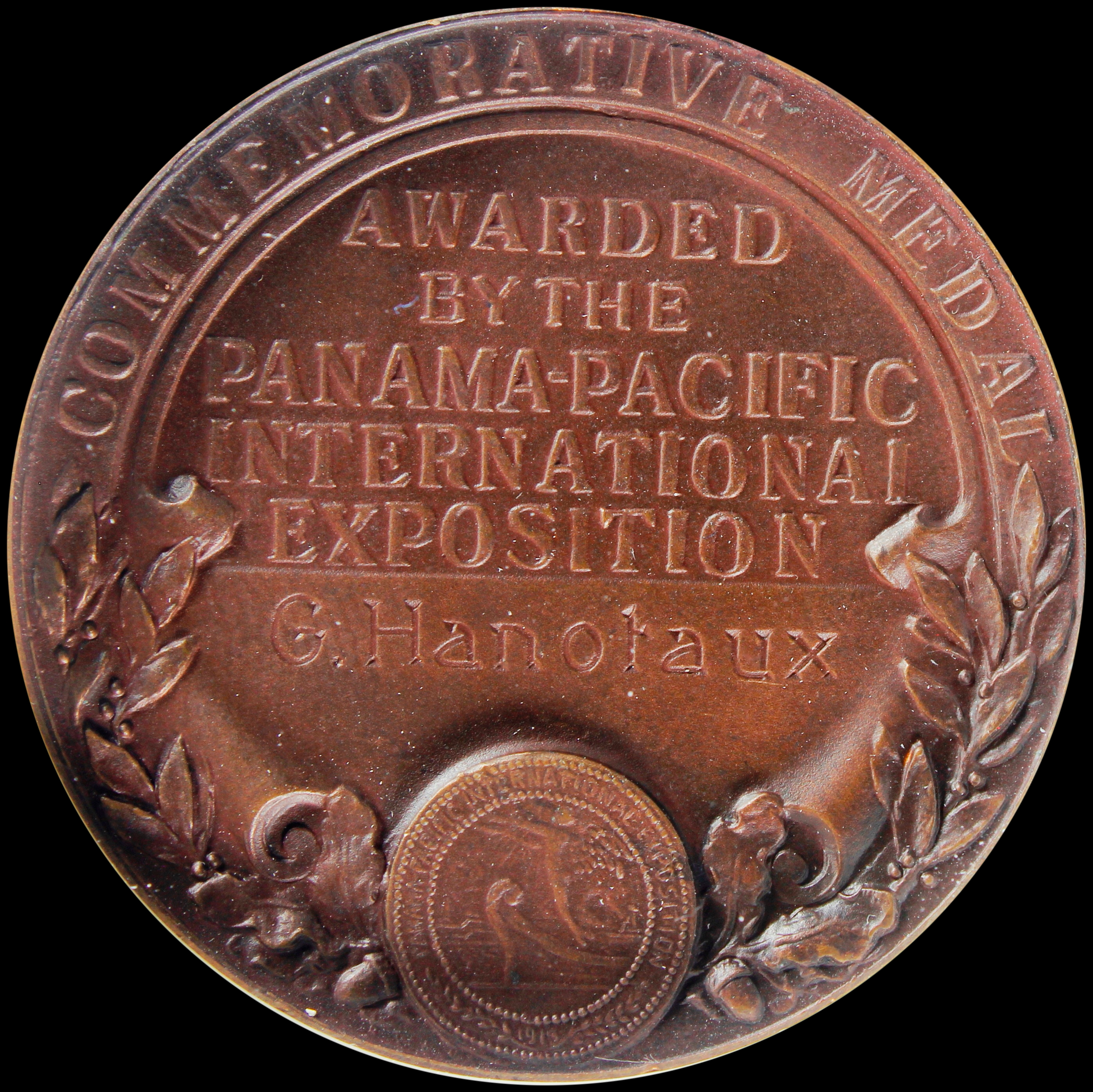 HK-399 AWARD 1915 Panama Pacific International Exposition Commemorative Medal SCD