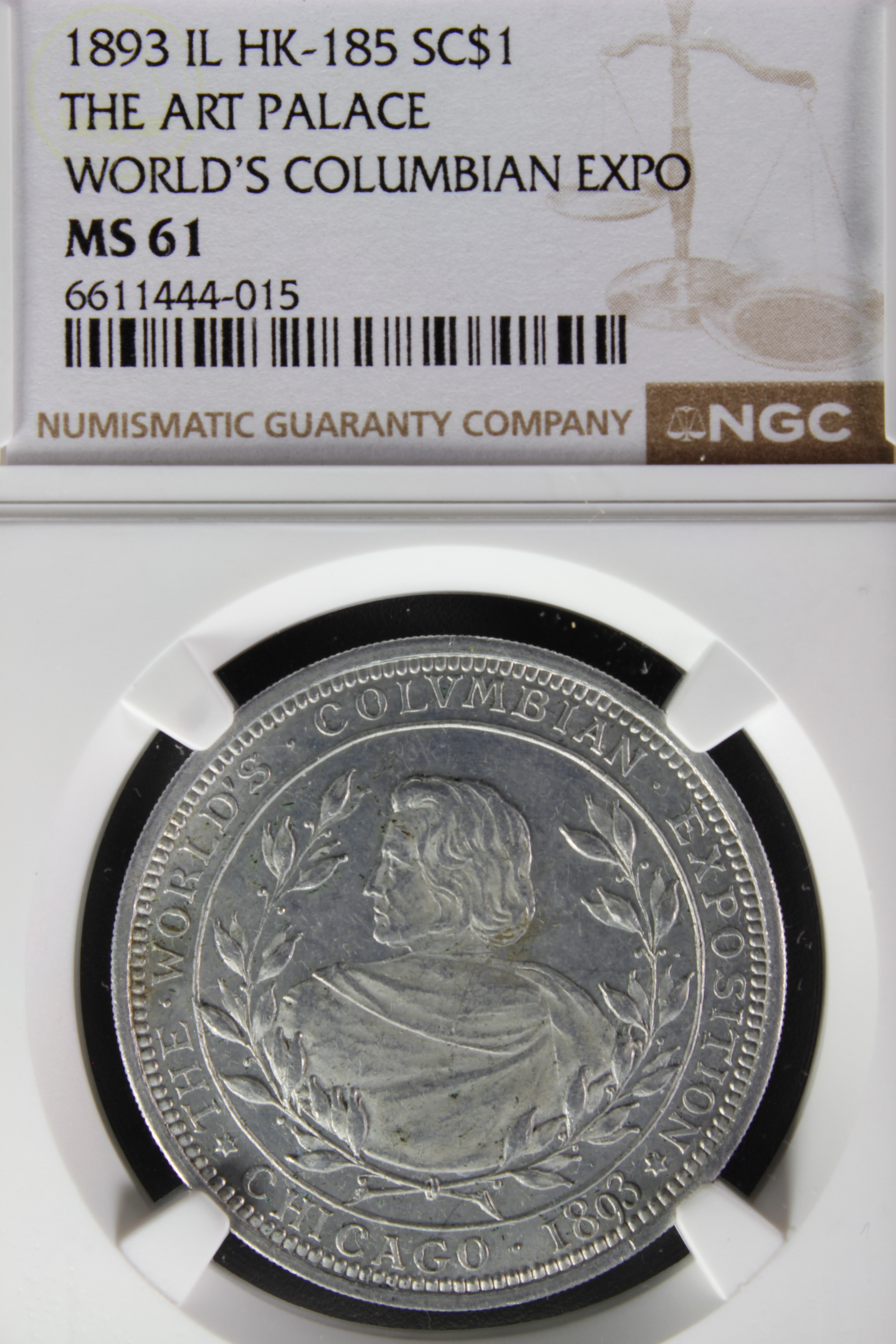 HK-185 1893 Columbian Lauer Art Palace SCD