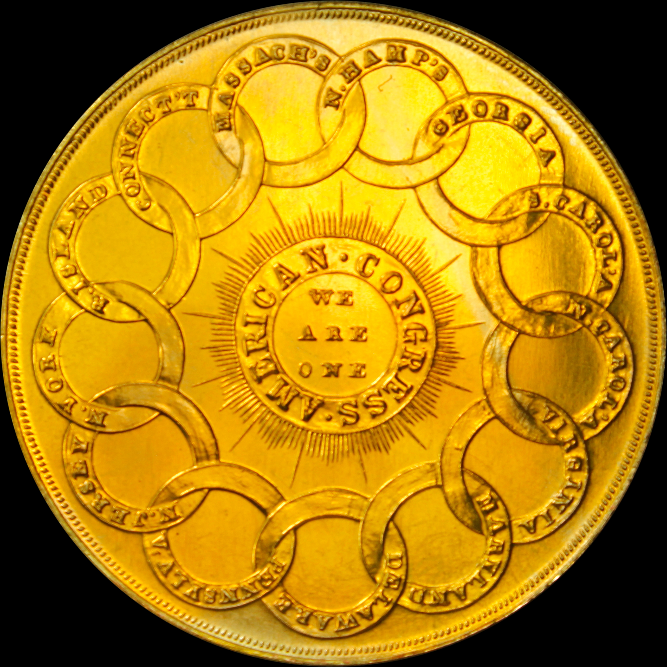 HK-856A 1962 Bashlow Continental Dollar Restrike Goldine SCD with original envelope