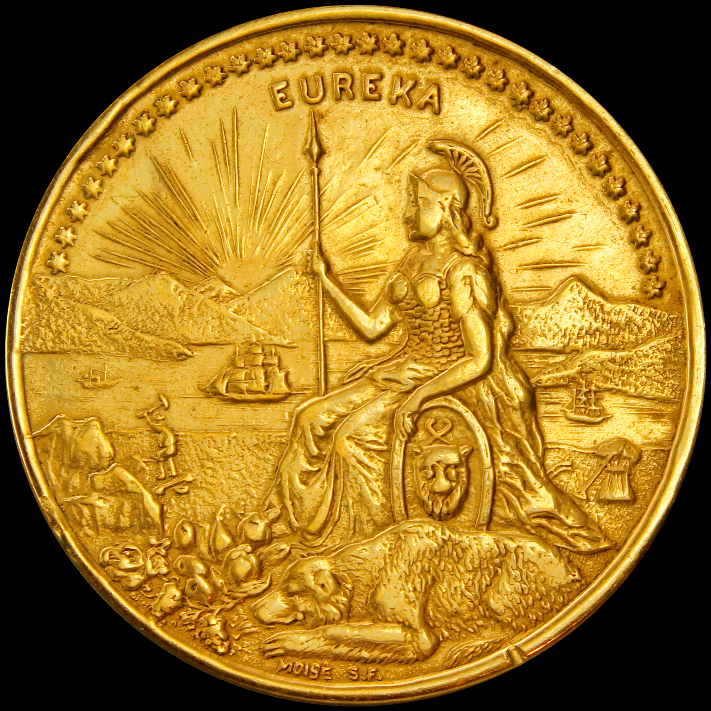 HK-245A 1894 Midwinter Moise State Seal SCD – Gold-Plated