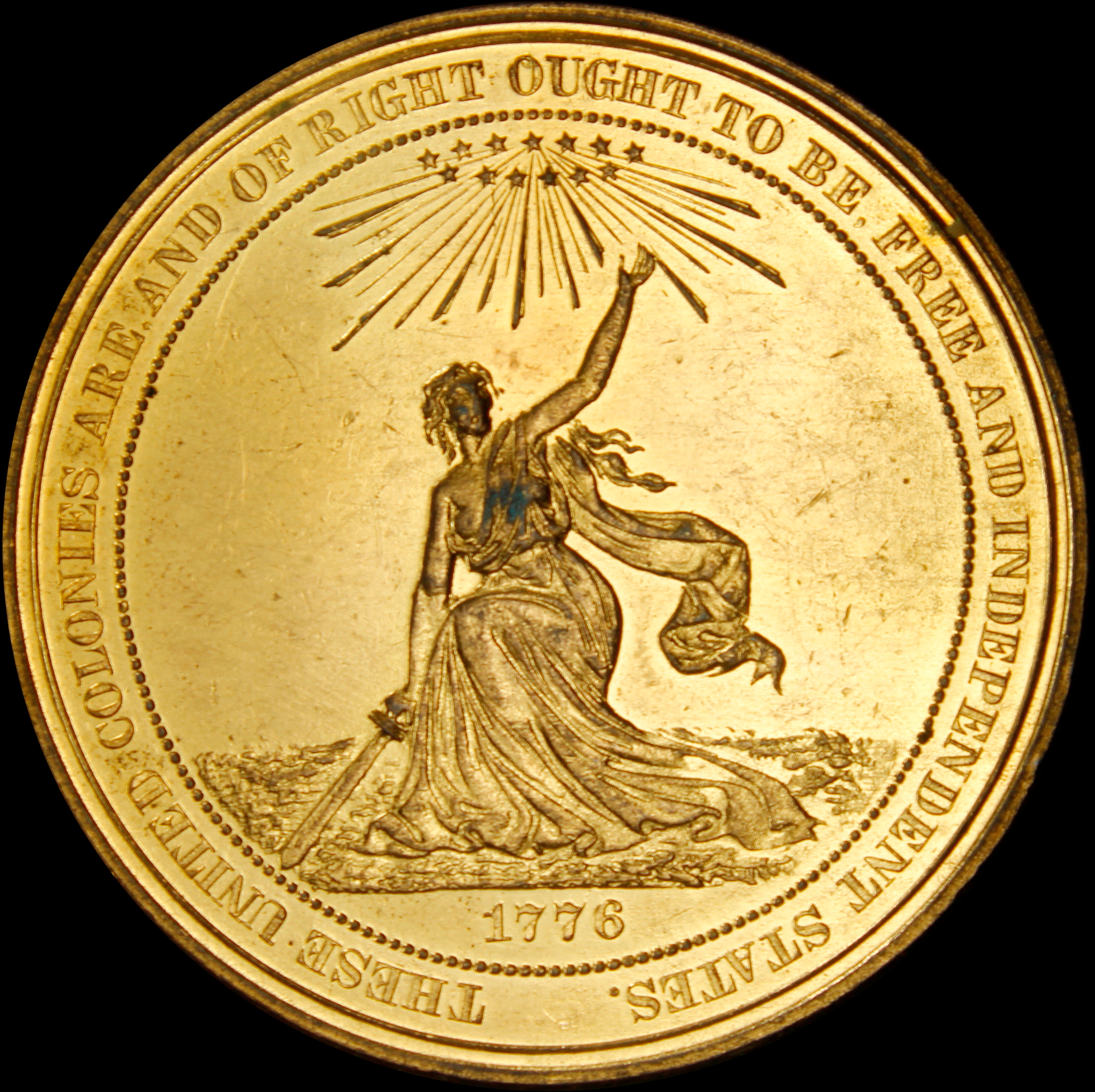 HK-22 1876 U.S. Centennial Exposition Official SCD Gold-Plated