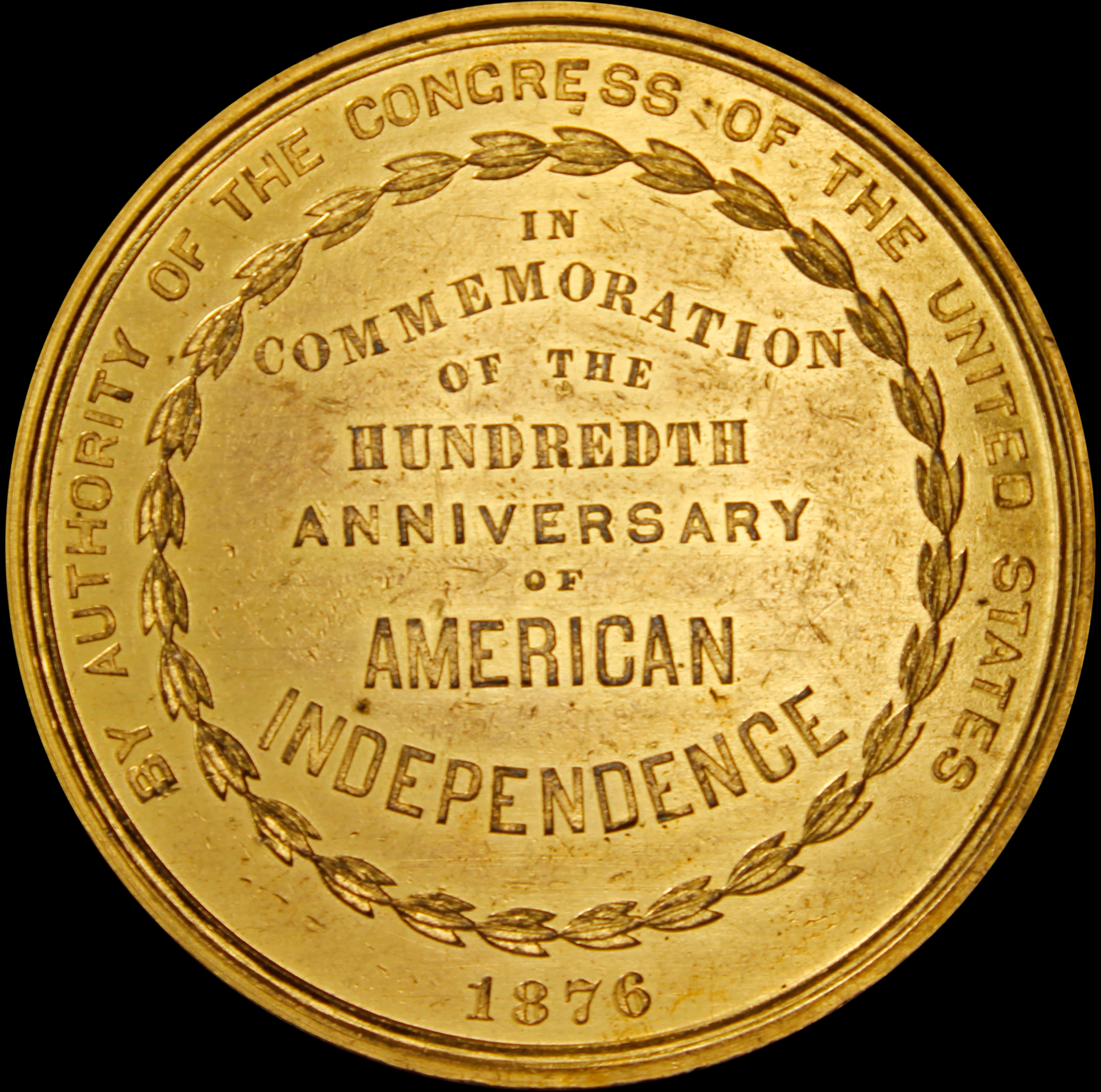 HK-22 1876 U.S. Centennial Exposition Official SCD Gold-Plated