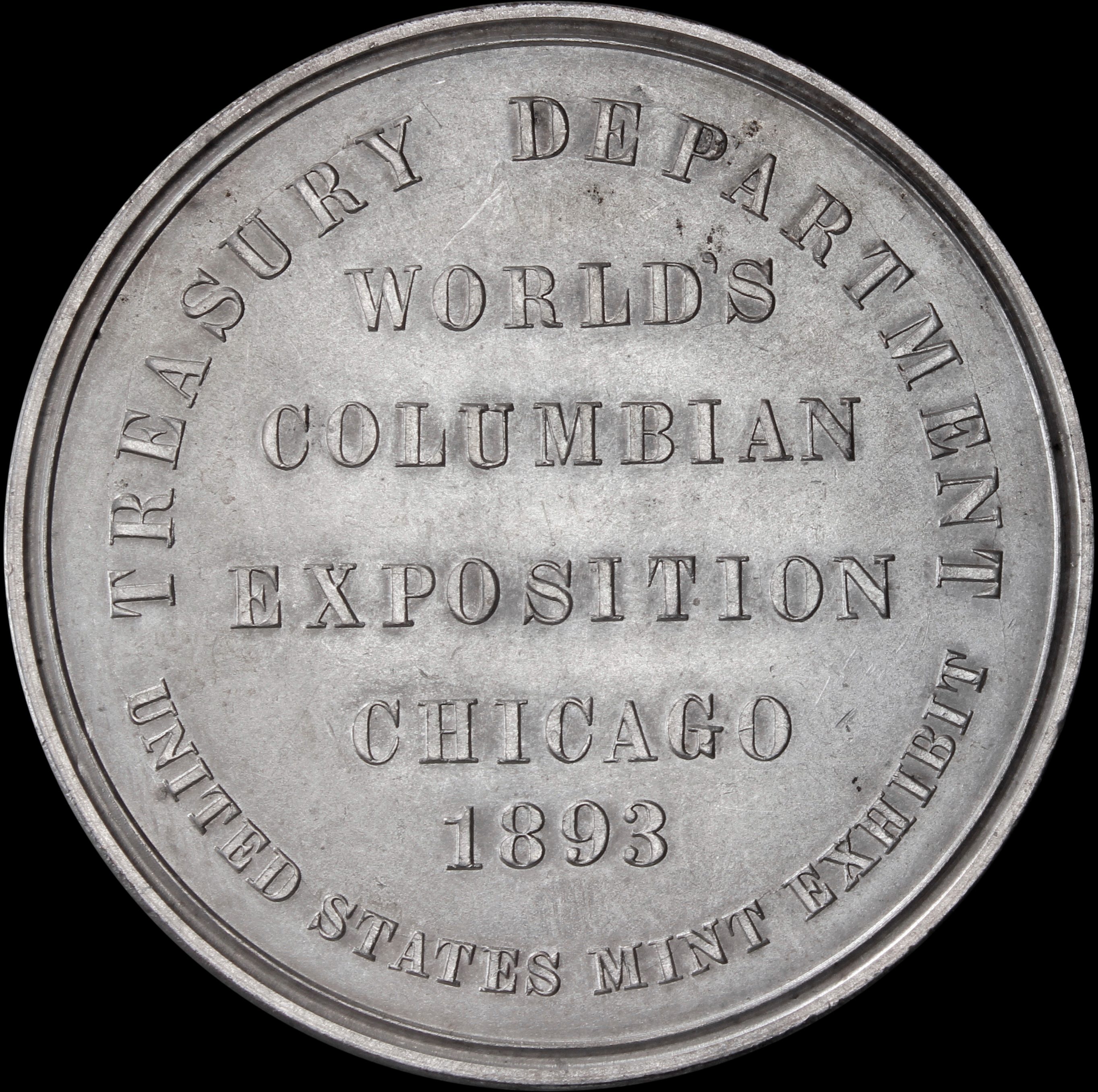 HK-155C UNL 1893 Columbian Exposition Small Letters Silver-Plated Official SCD