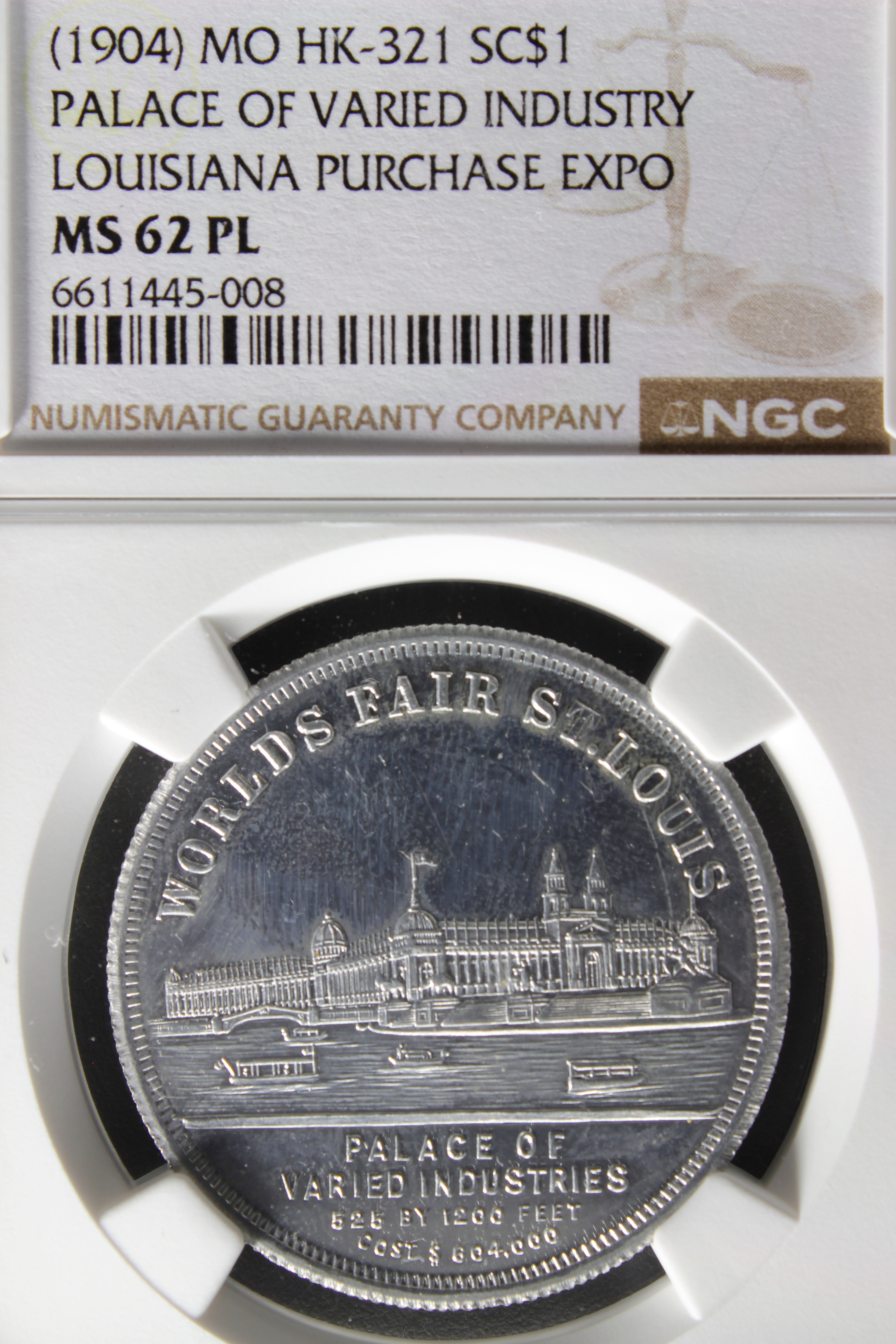 HK-321 1904 Louisiana Purchase Schwaab Industries / Transportation & Art SCD – medal orientation