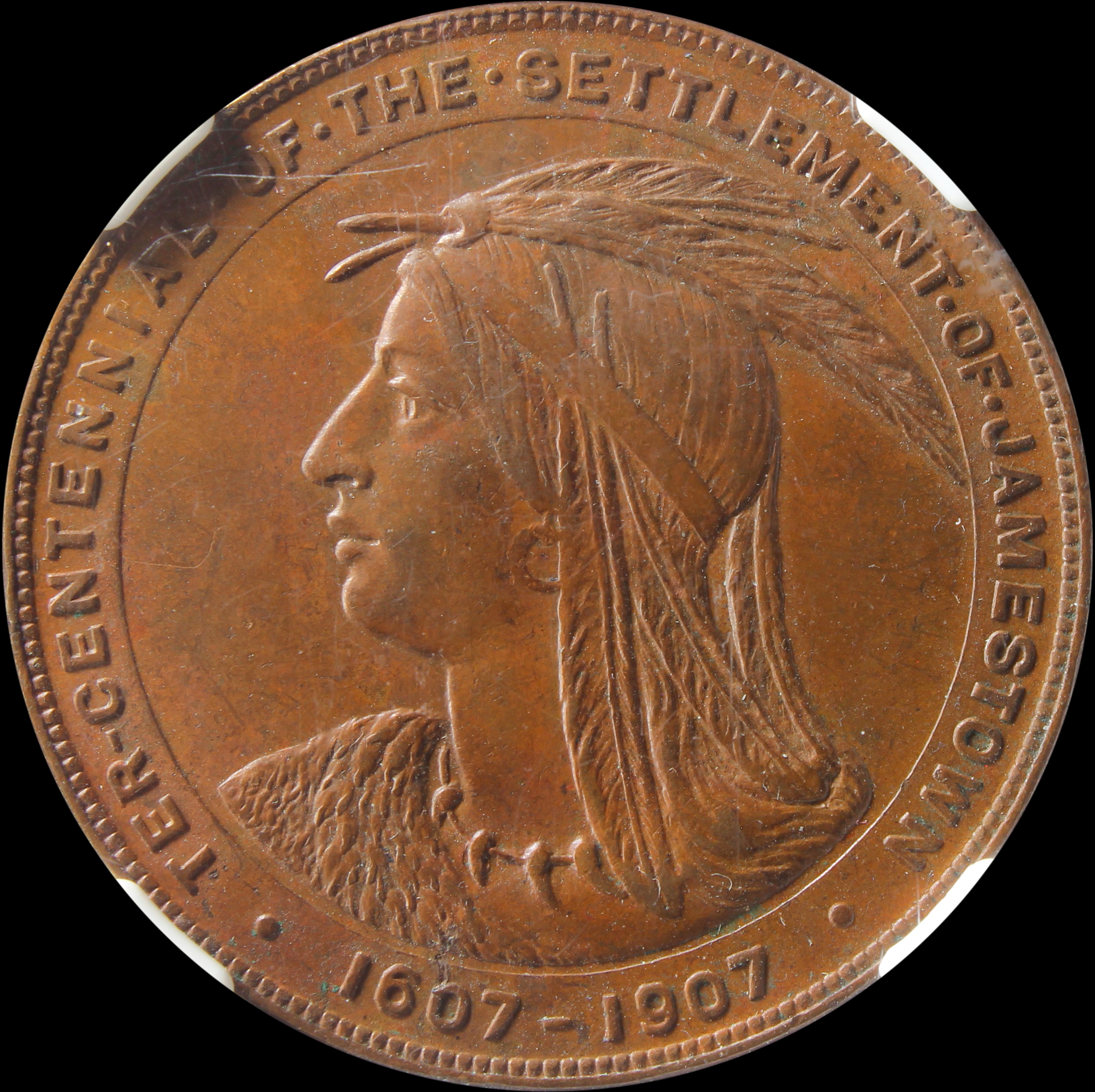 HK-346 1907 Jamestown Tercentennial Exposition Official SCD – Bronze