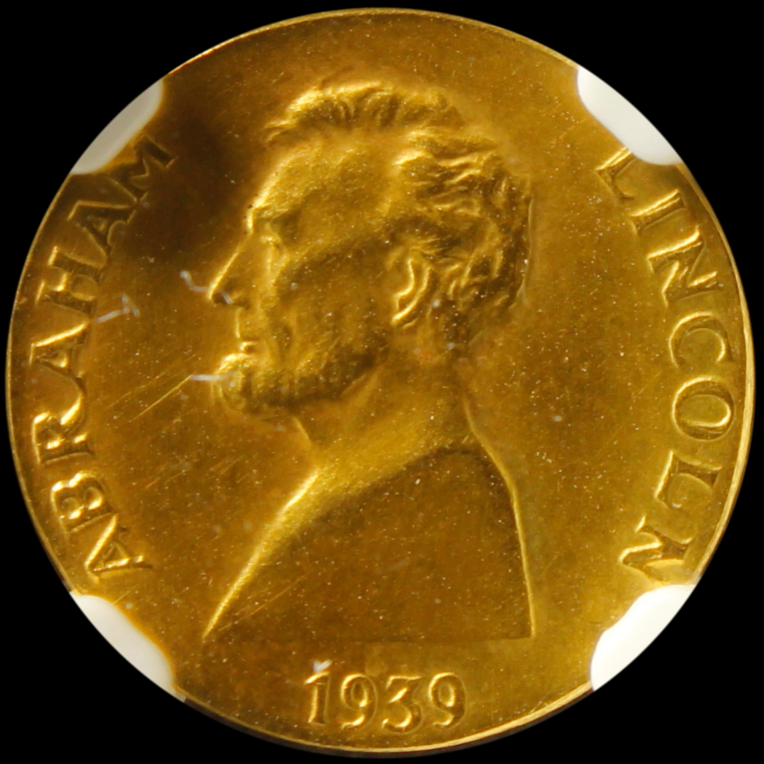 HK-493 1939 NYWF Abraham Lincoln – Gold Matte SCD