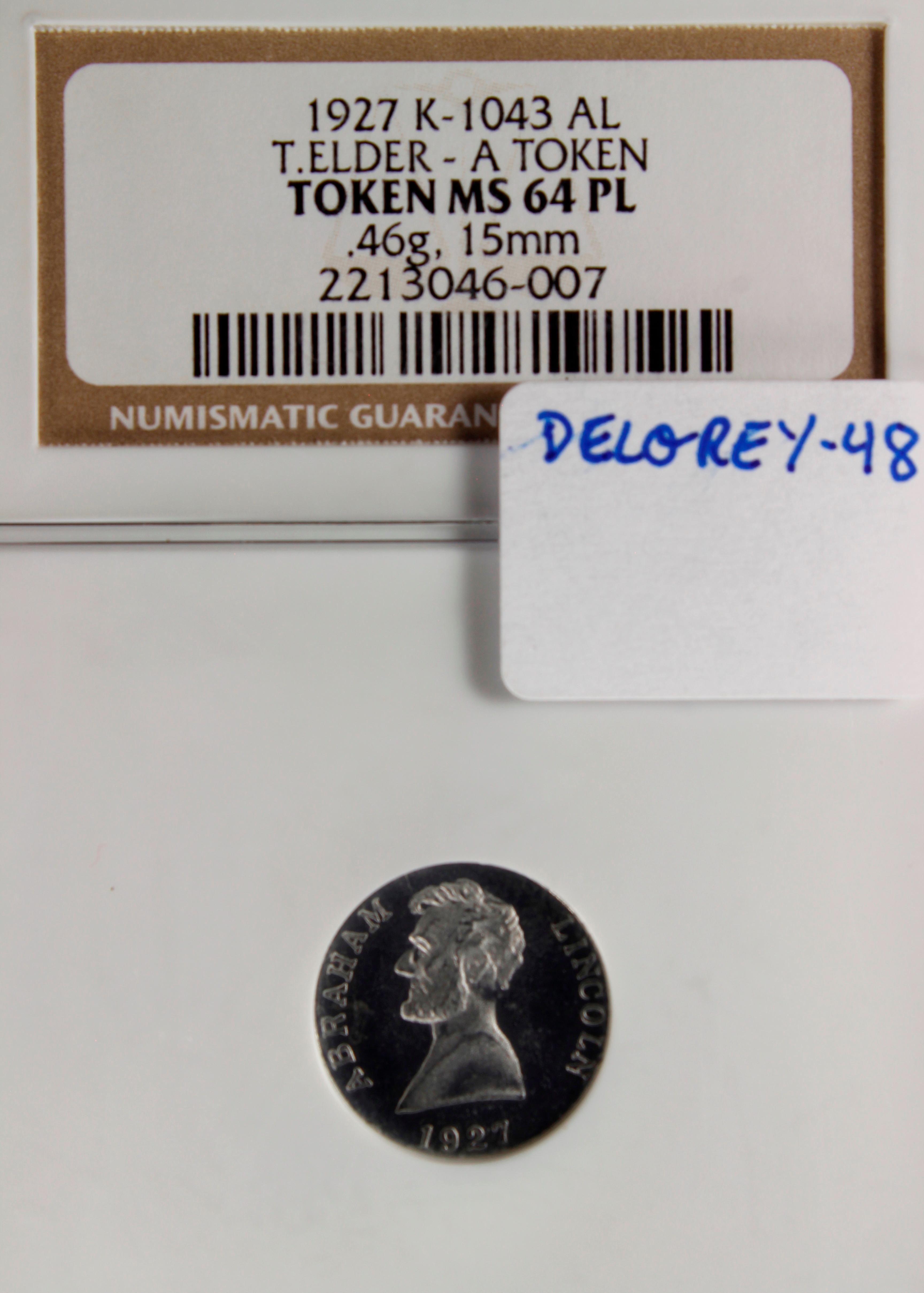 1927 Elder Abraham Lincoln – Aluminum SCD