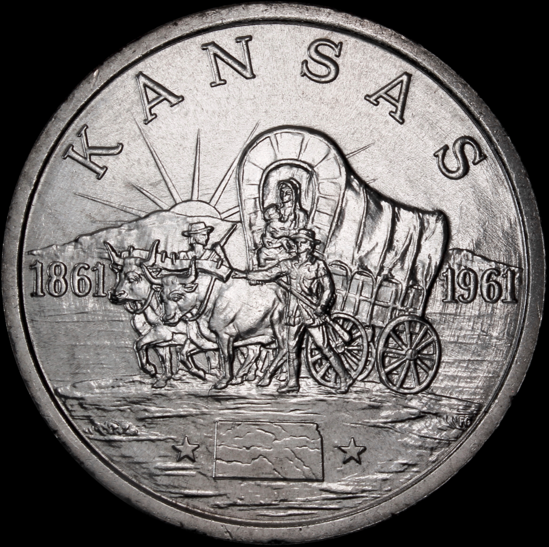 HK-586 1961 Kansas Centennial Silver SCD