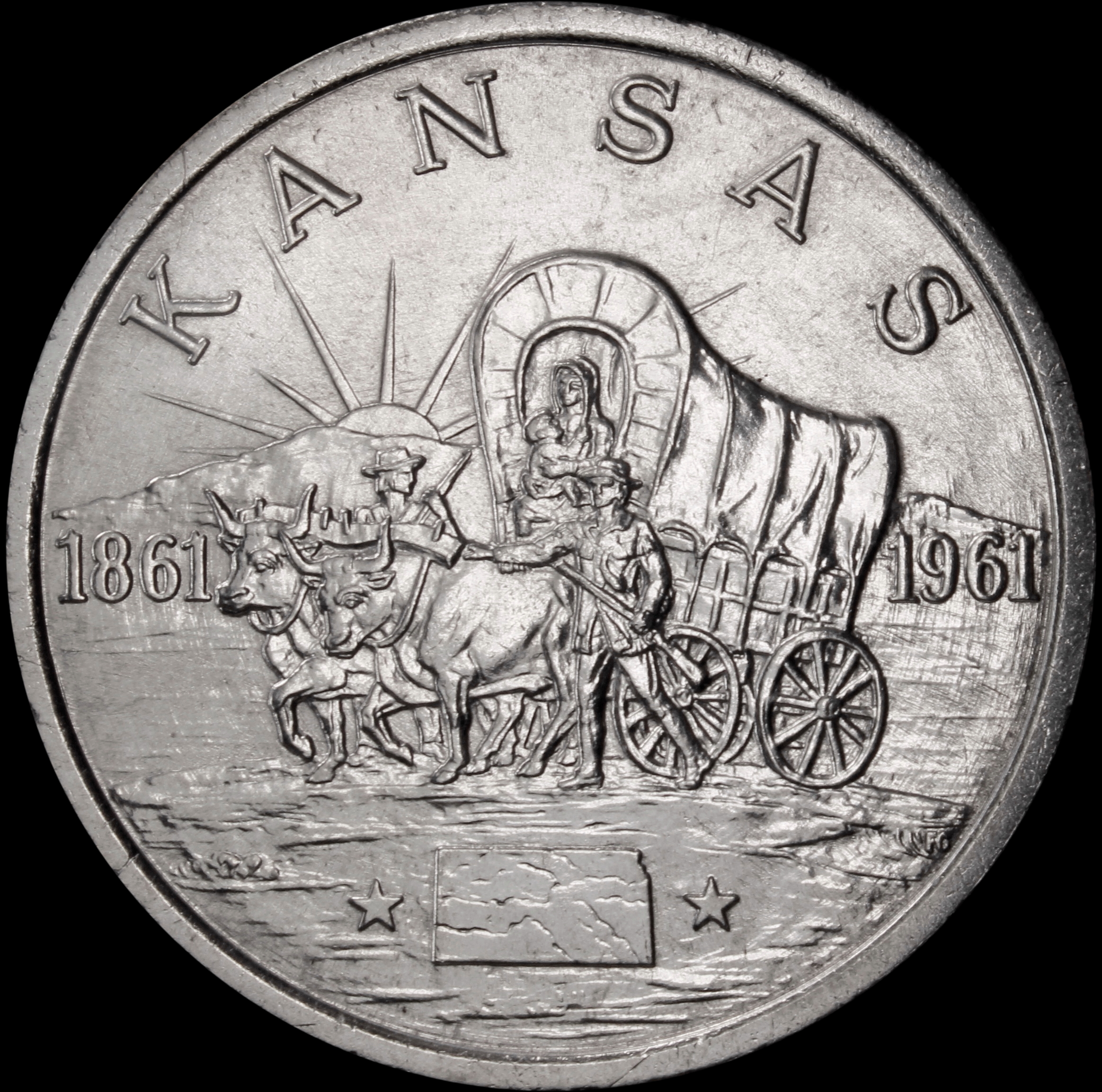 HK-586 1961 Kansas Centennial Silver SCD