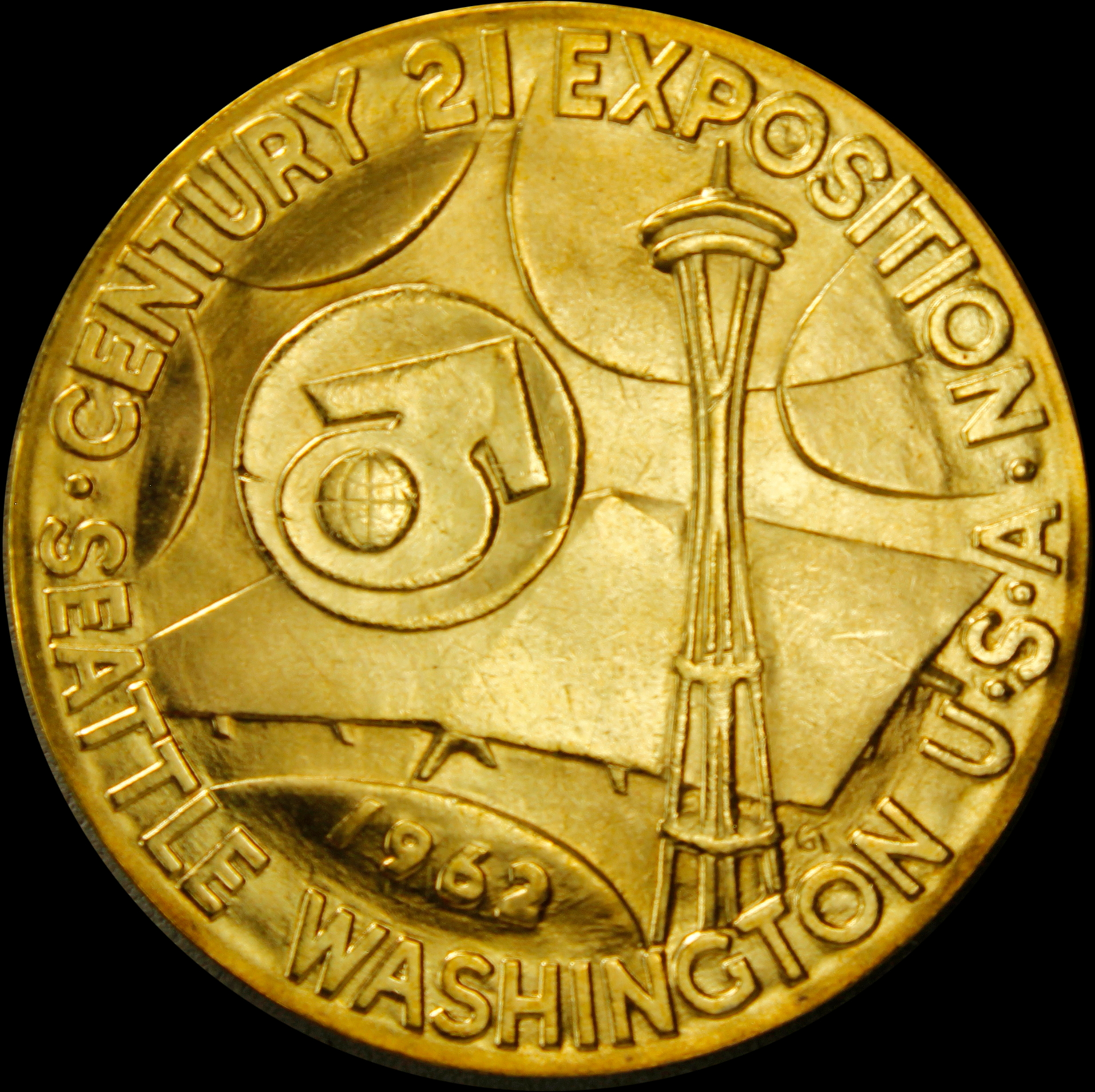 1962 Century 21 Exposition Official Golden Bronze SCD