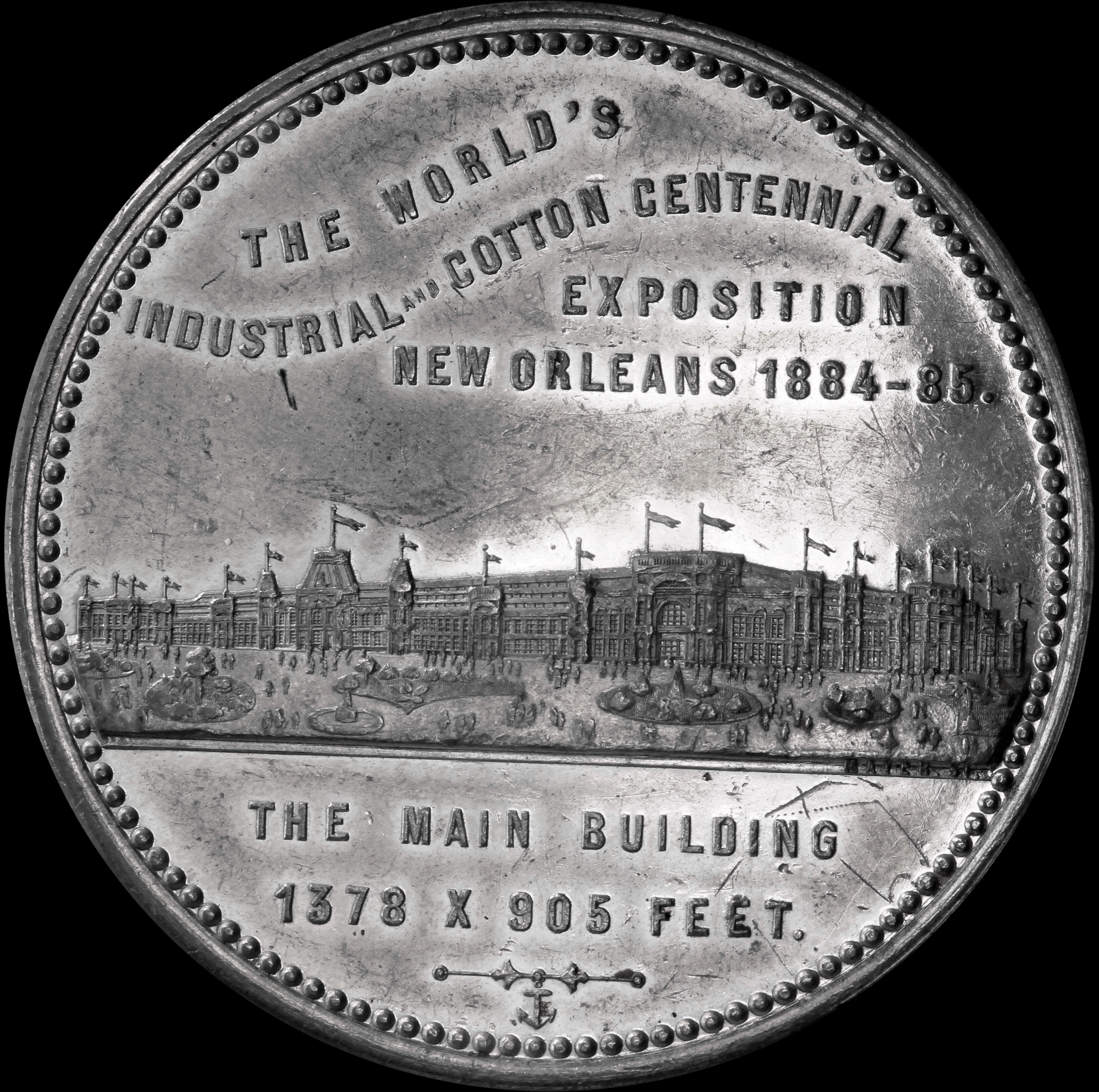 1884-1885 Industrial Cotton Main Building Medal