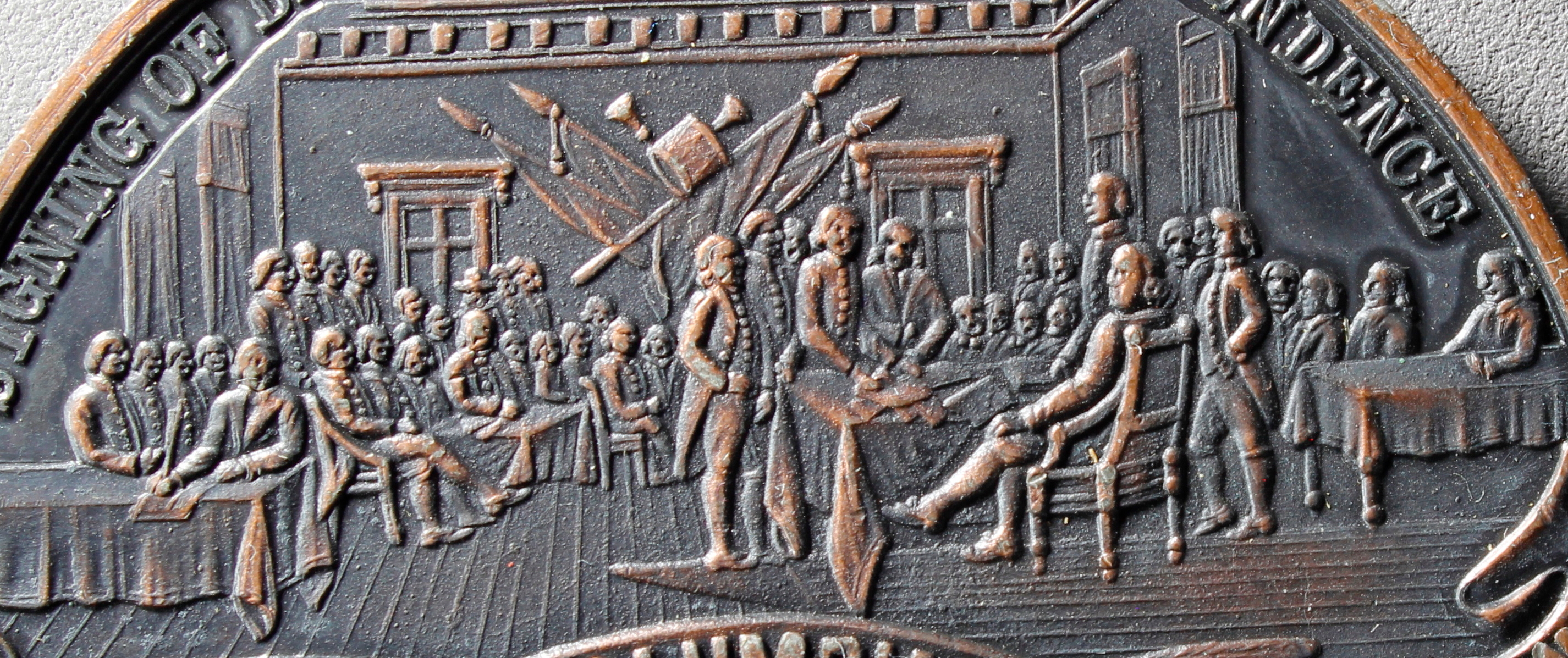 HK-157 VARIETY 1893 Columbian Exposition Declaration of Independence Bronze 58.5mm