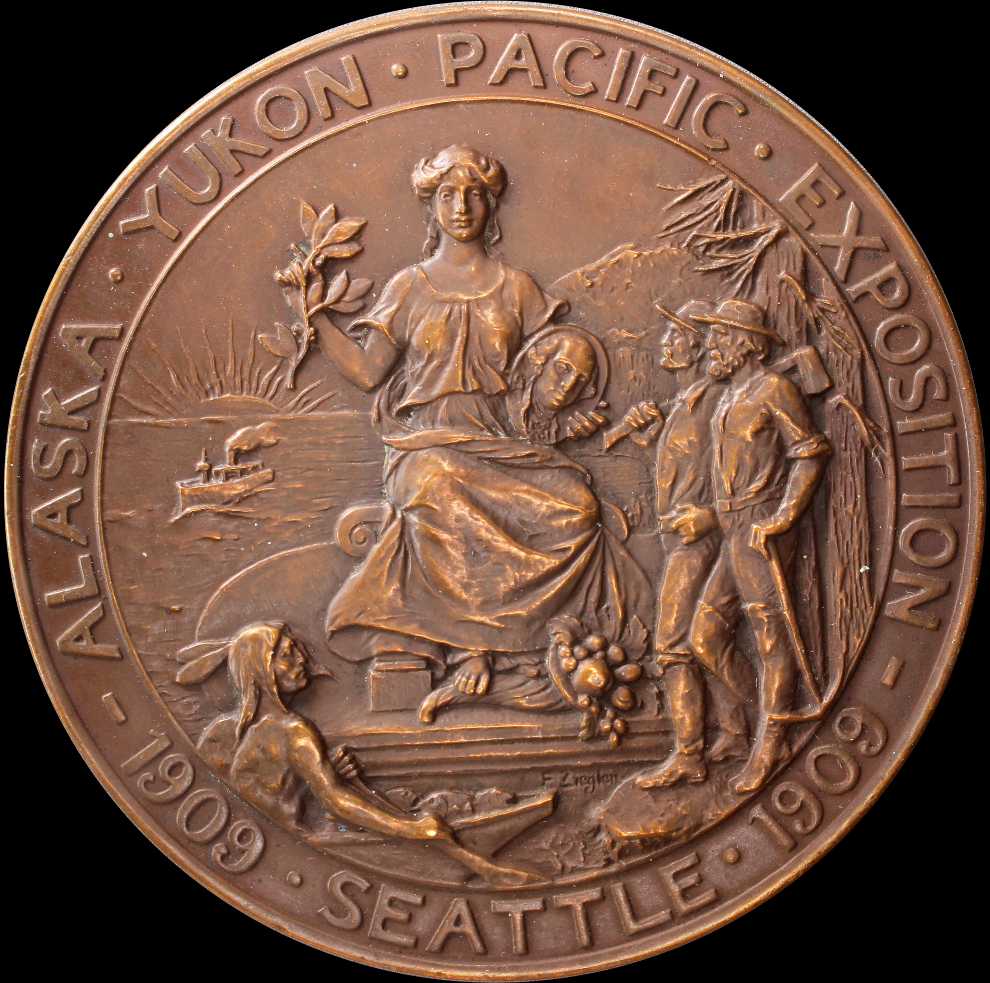 1909 Alaska-Yukon-Pacific Exposition Bronze Award Medal