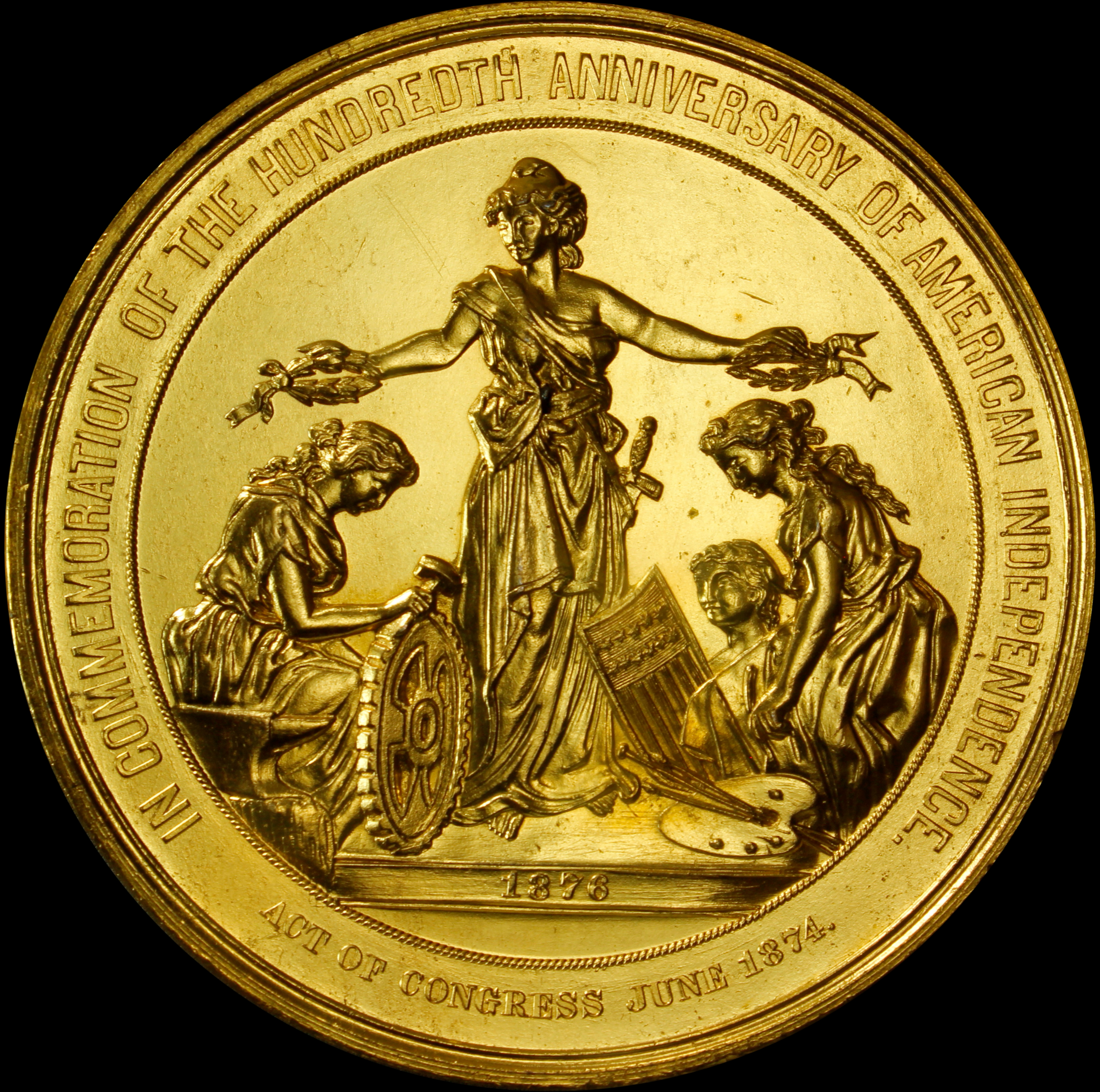 HK-20 - 4 1876 U.S. Centennial Exposition Official Medals in Original Box
